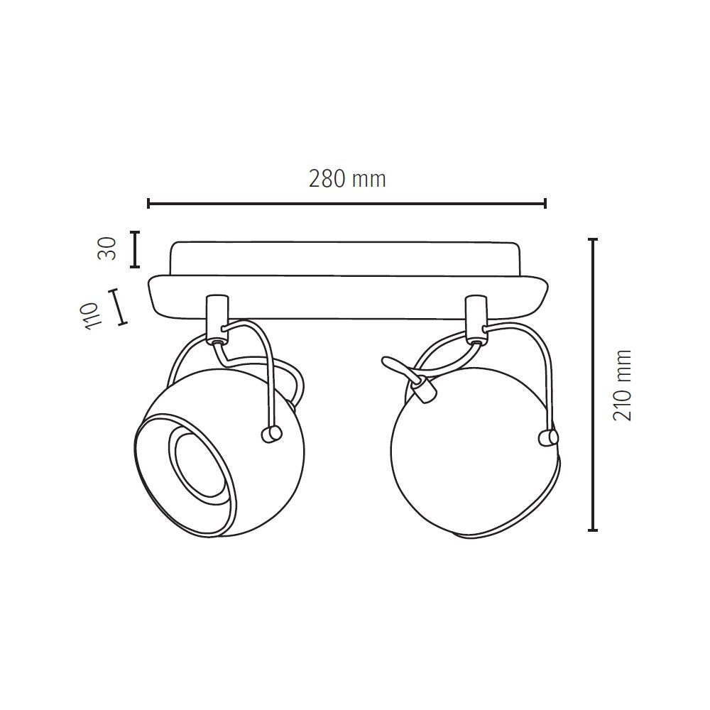 SPOT Light Plafondlamp BALL Inclusief ledverlichting, zwenkbare en flexibele spots, Made in EU