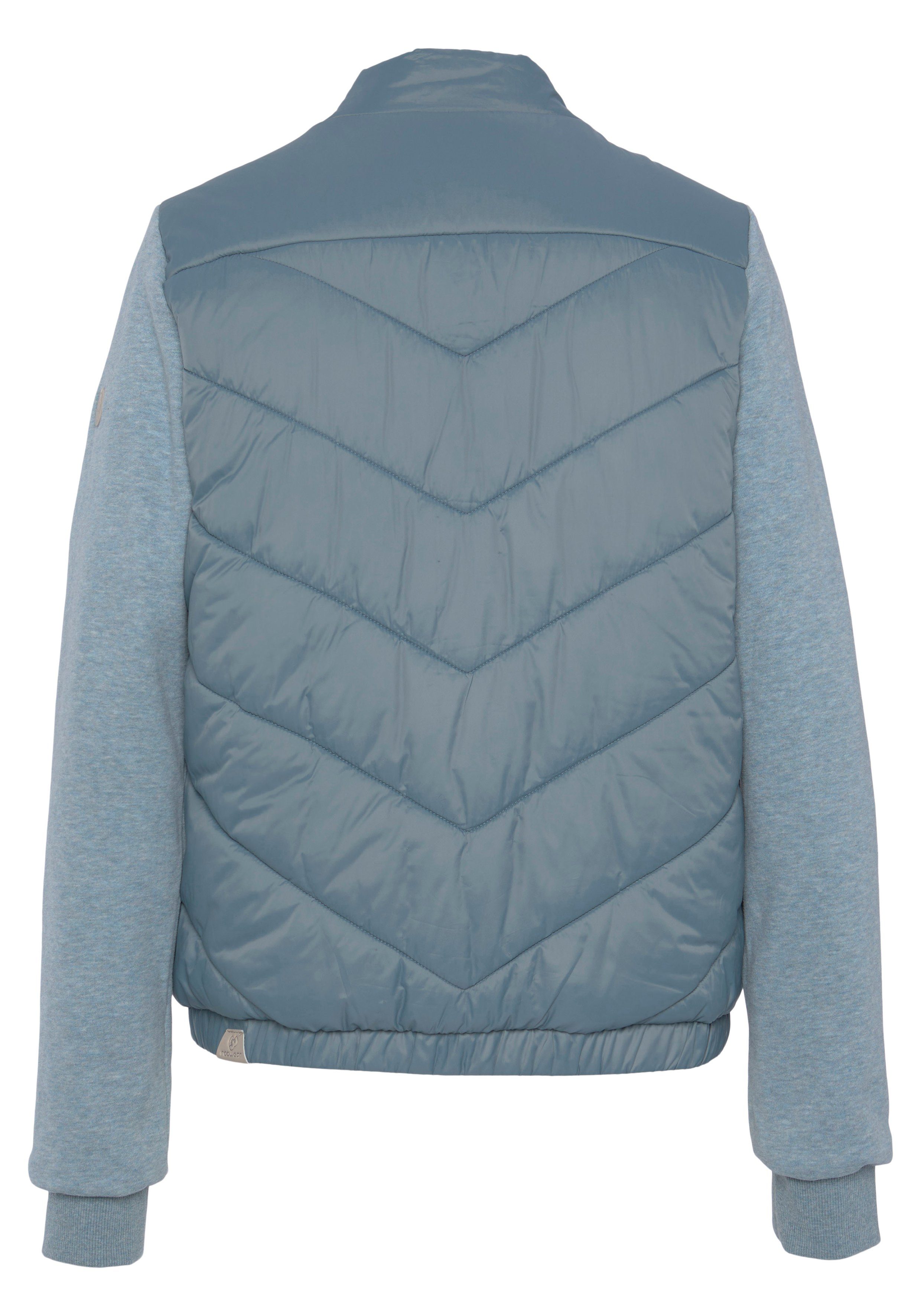 Ragwear Gewatteerde jas ZABAVA verwarmende quiltkwaliteit en sweatstof in mix