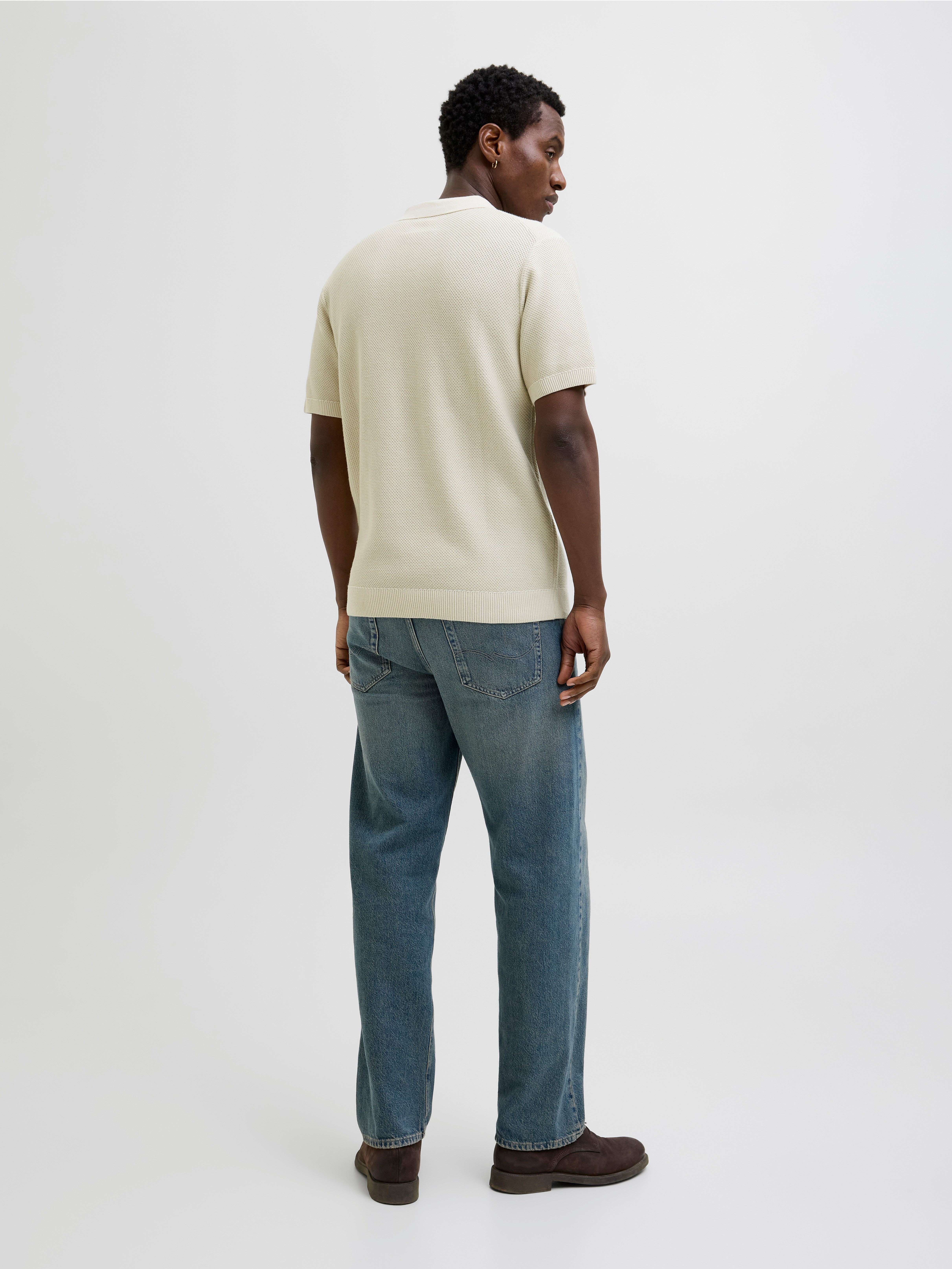 Jack & Jones Trui met ronde hals JPRCCEASTON KNIT SPLIT NECK SS SN
