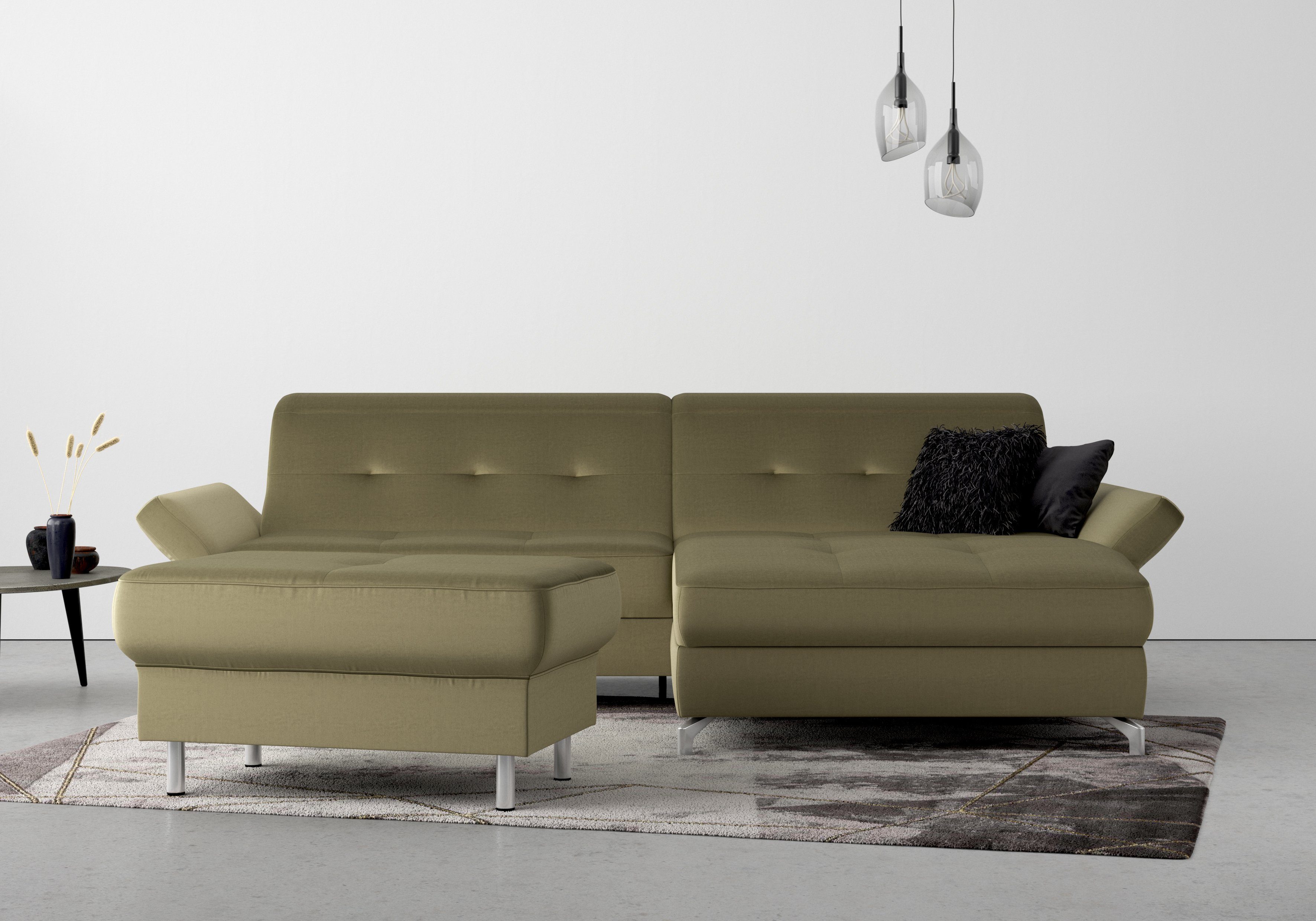 INOSIGN Hocker Maredo Binnenveringsinterieur, passend bij de 'Maredo'-serie hockers groen