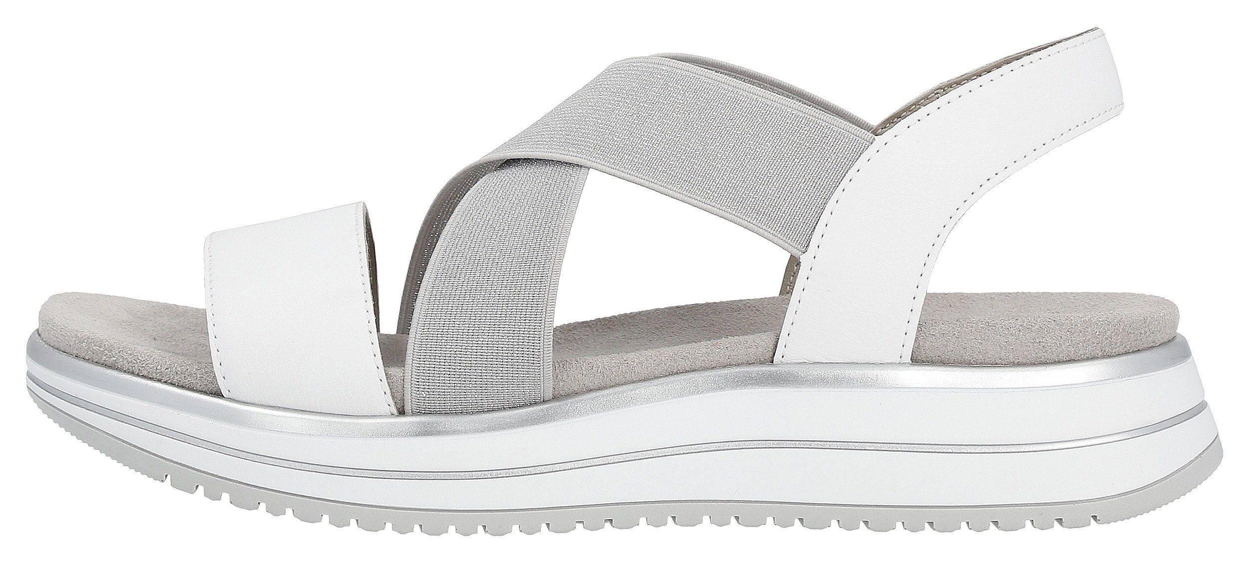 Remonte Sandalen zomerschoen, sandaal, sleehak, met praktische elastiek