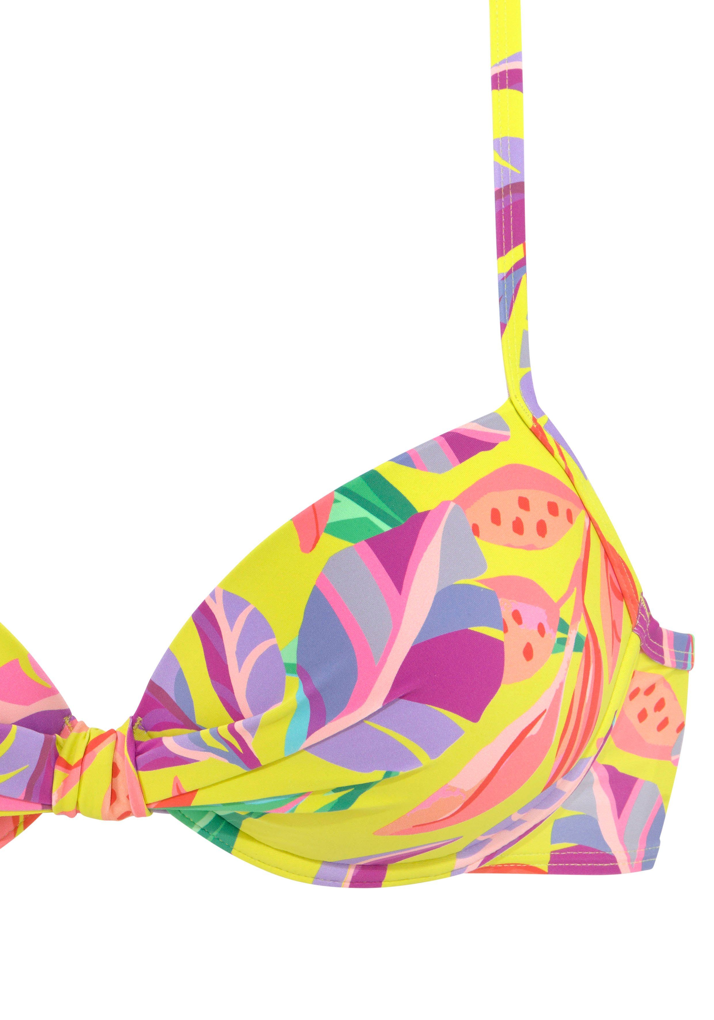 s.Oliver RED LABEL Beachwear Bikinitop met beugels Mallorca met aangerimpeld midden