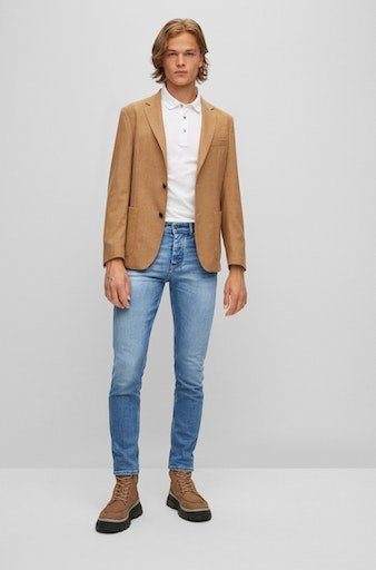 Boss Orange Regular fit jeans Taber BC-C met merklabel