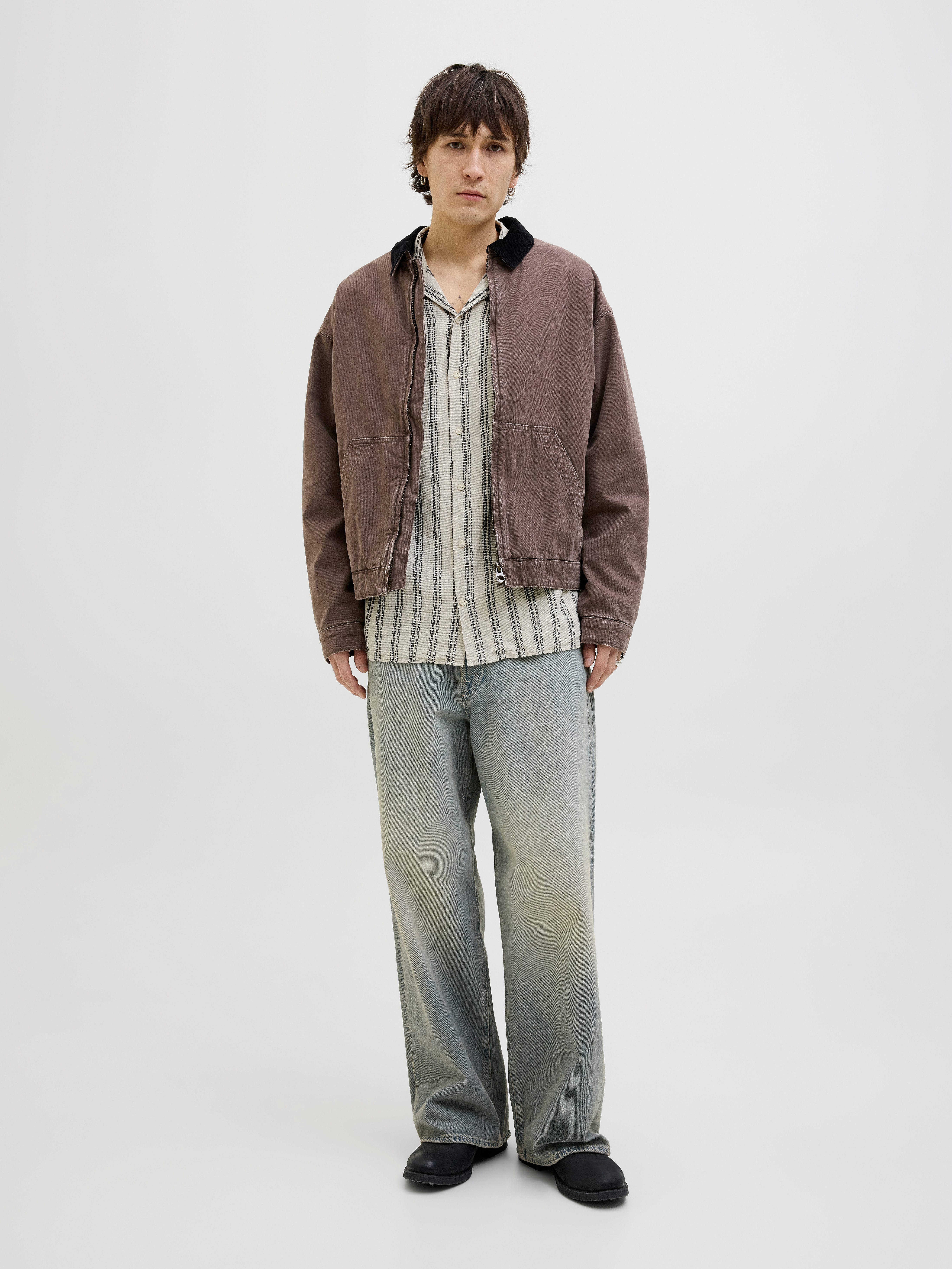 Jack & Jones Overhemd met korte mouwen JJEENZO STRIPE RESORT SHIRT SS SN