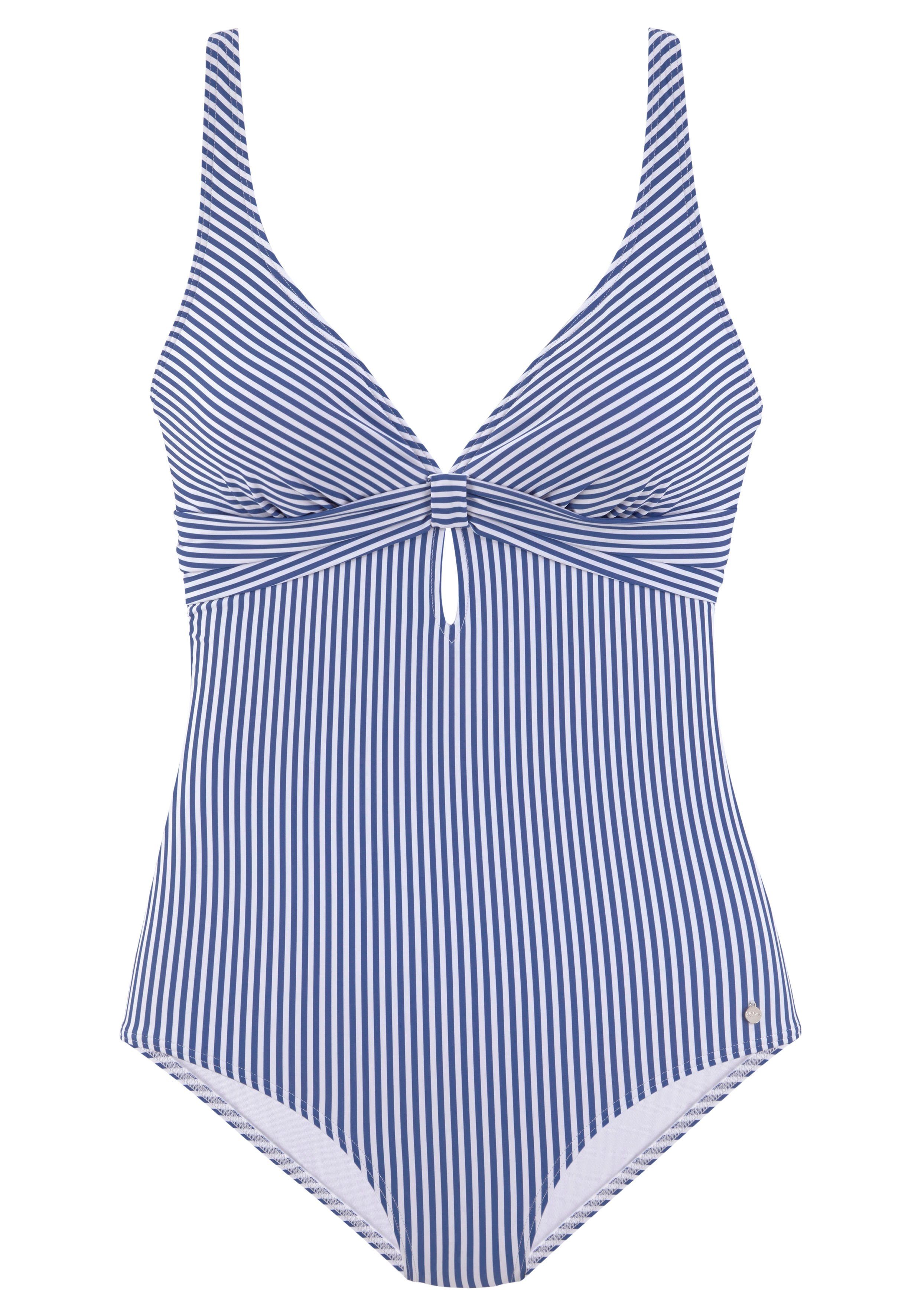 s.Oliver RED LABEL Beachwear Badpak met een v-hals en cut-out