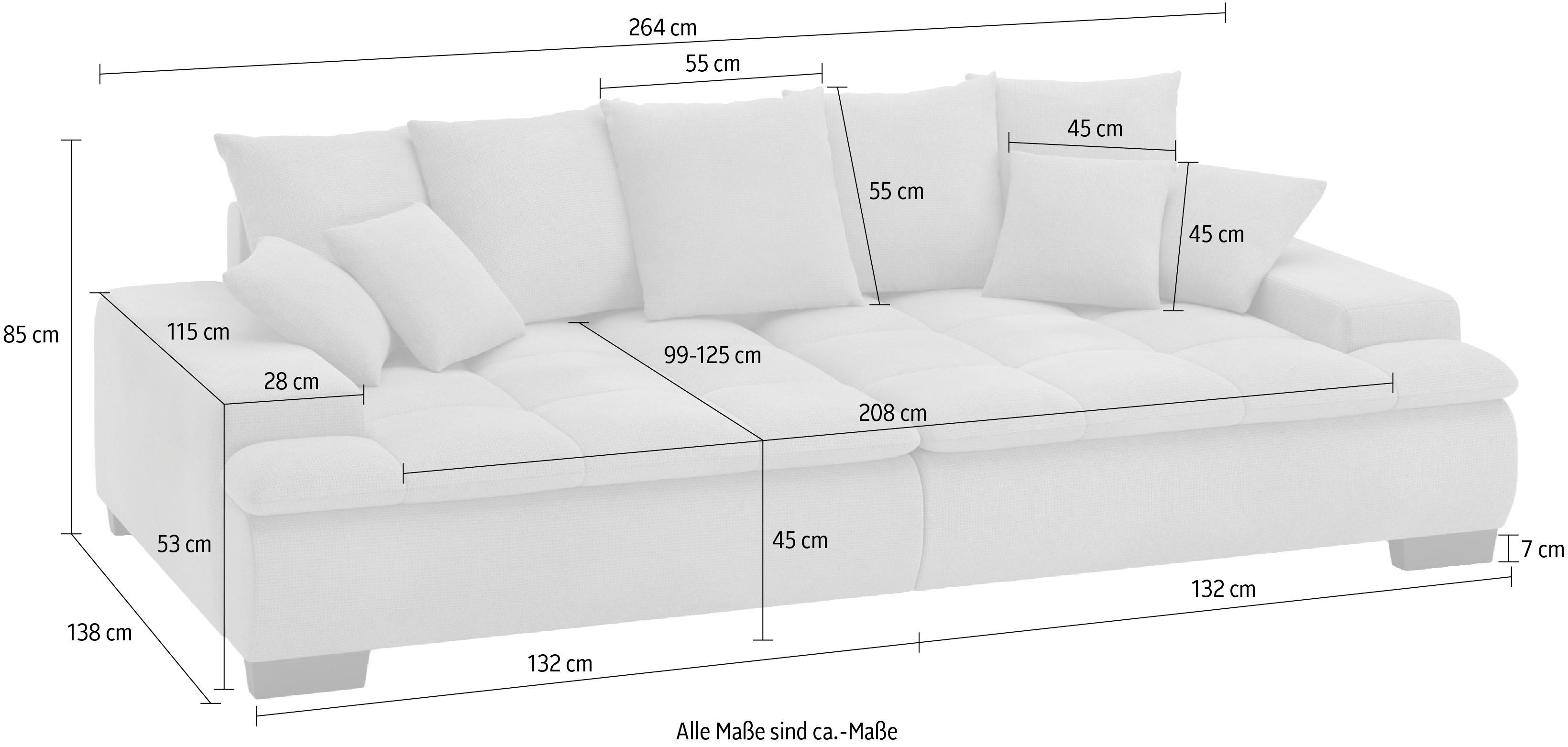 Mr. Couch Megabank Haiti II met koudschuimvering tot 140 kg belastbaar