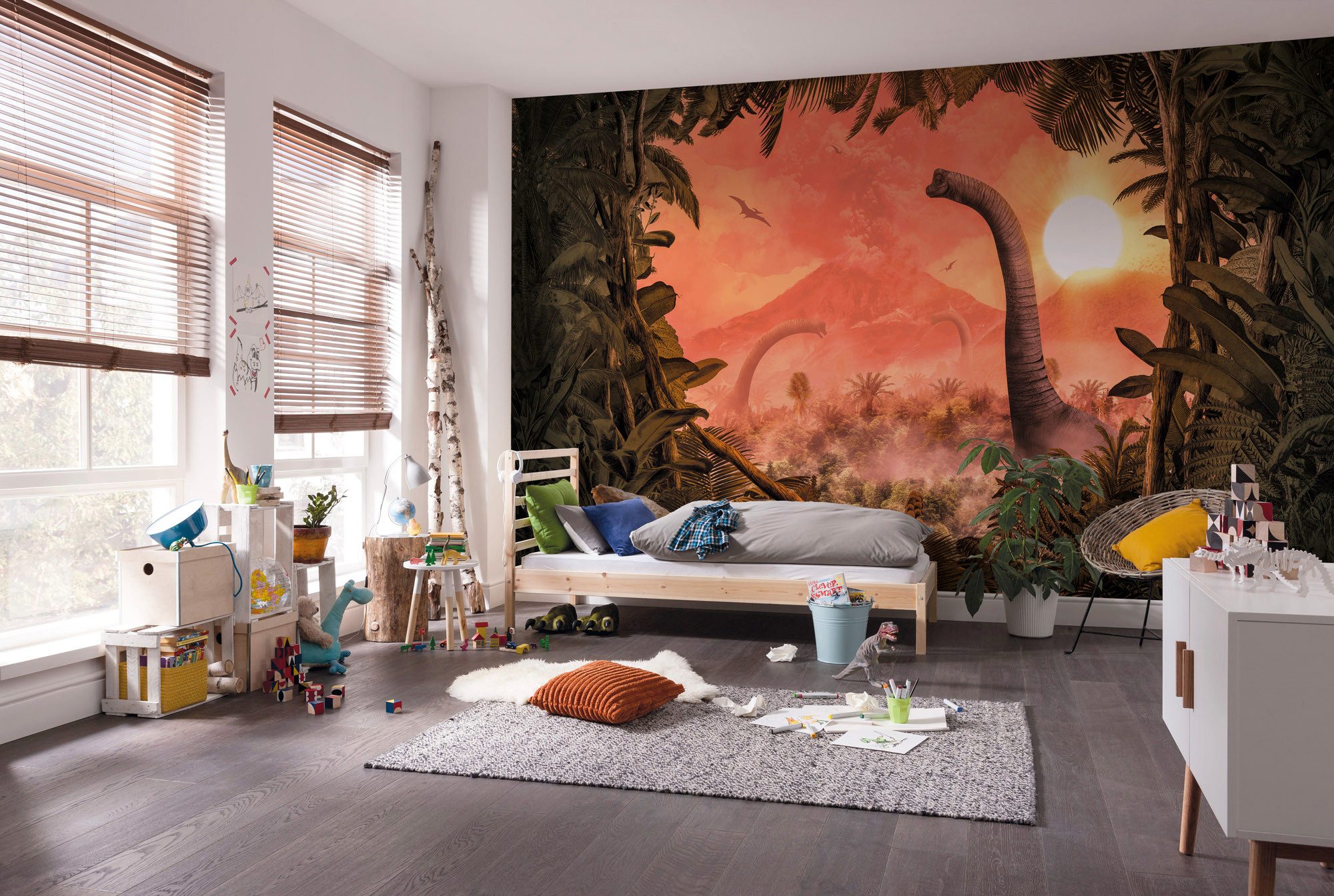 Komar Vliesbehang Digitale print vlies - Brachiosaurus Panorama - Afmeting 500 x 280 cm