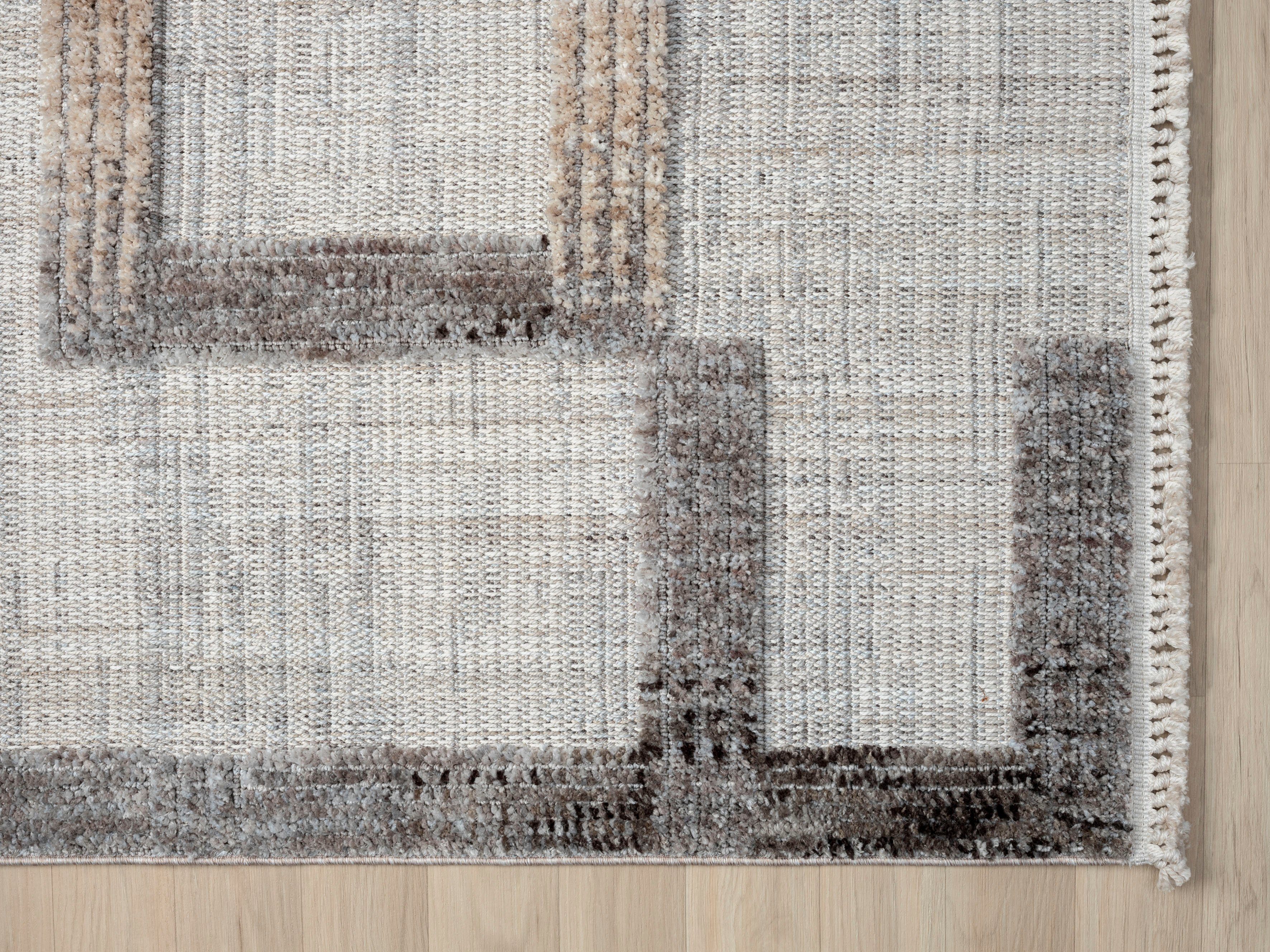 Myflair Möbel & Accessoires Vloerkleed Balania Kortpolig, met hoog-laag effect, bijzonder zacht door microvezel