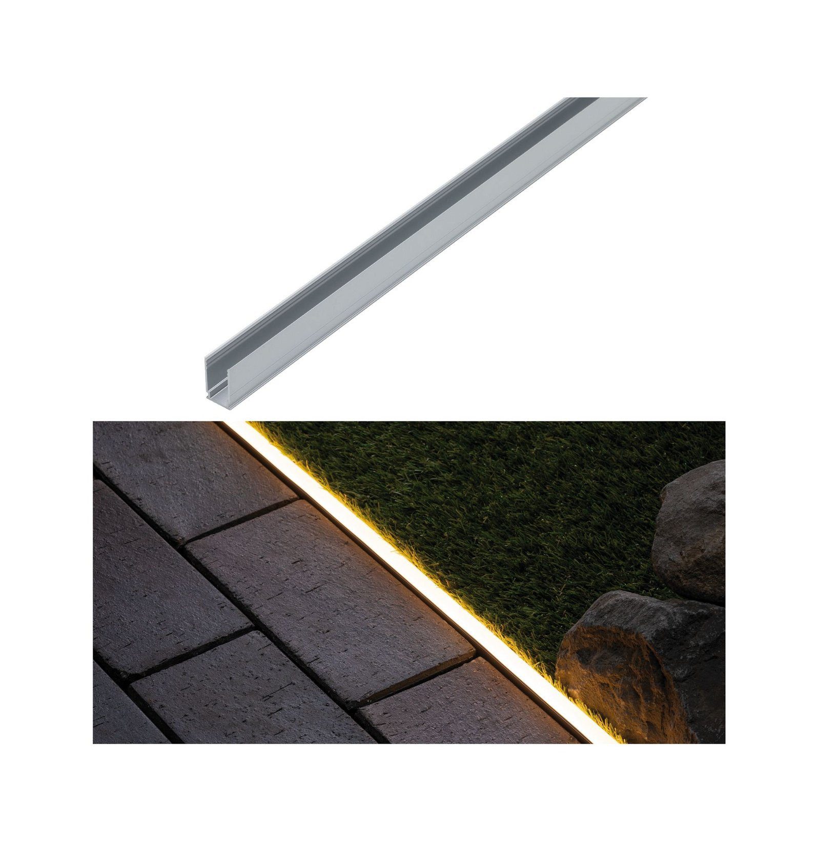 Paulmann Tuinlamp Plug & Shine LED Strip Profiel Warmwit Aluminiumprofiel 1m (1 stuk)