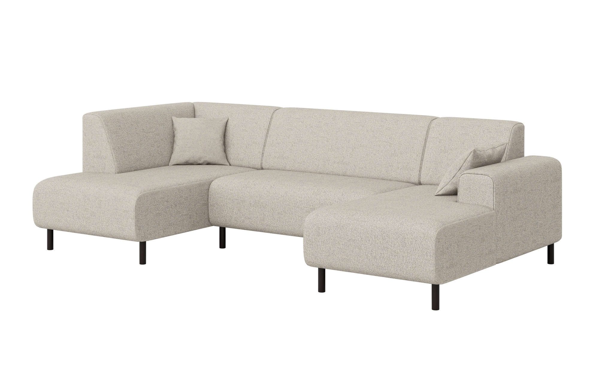 Home affaire Zithoek ARROS U-vorm met golfondersteuning, afmetingen B/D/H: 300/163/81 cm incl. sierkussens, met recamiere links/rechts bestelbaar, ook in cord