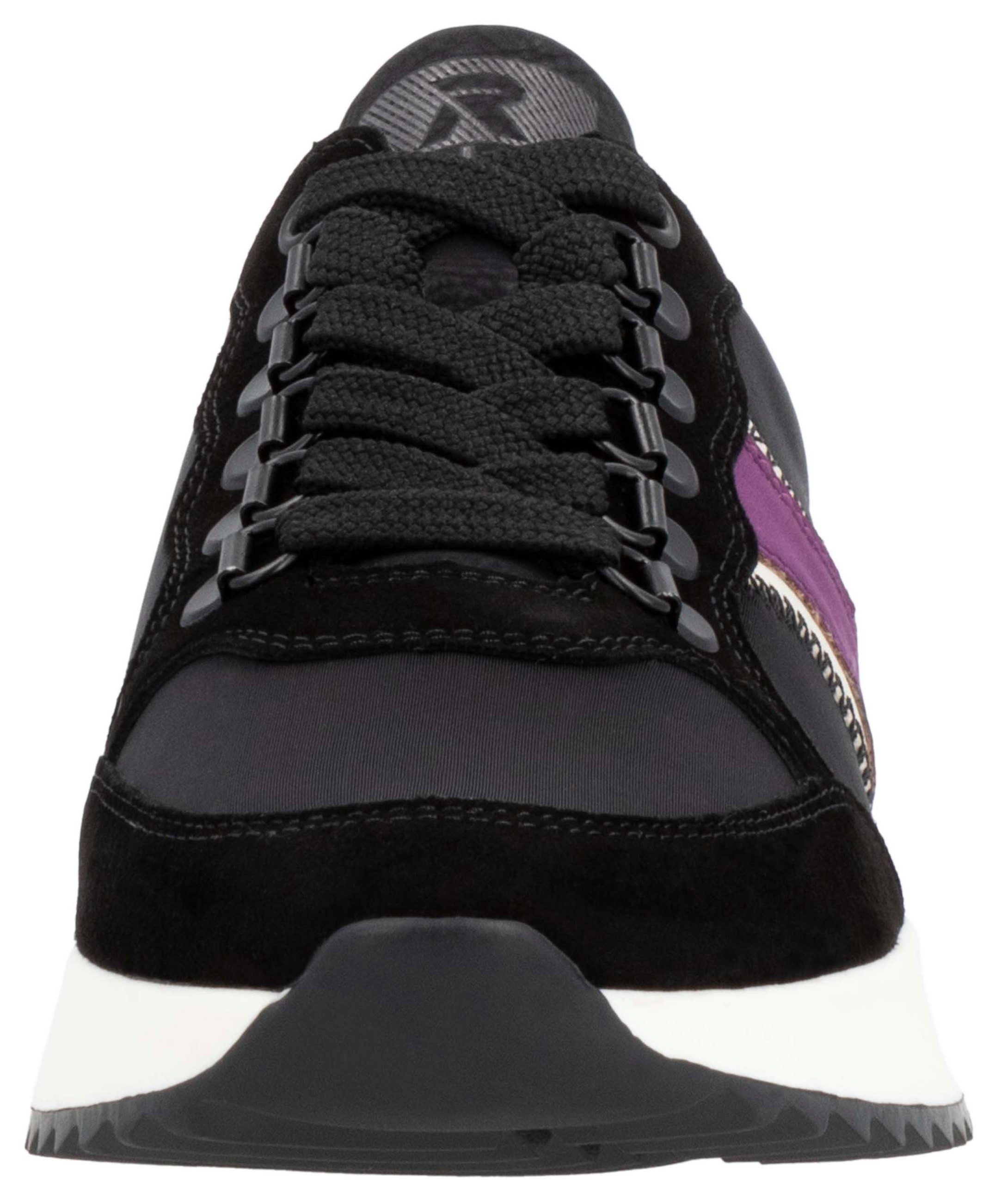 Rieker EVOLUTION Sneakers , vrijetijdsschoen, lage schoen, veterschoen met modieuze contrasterende afwerkingen