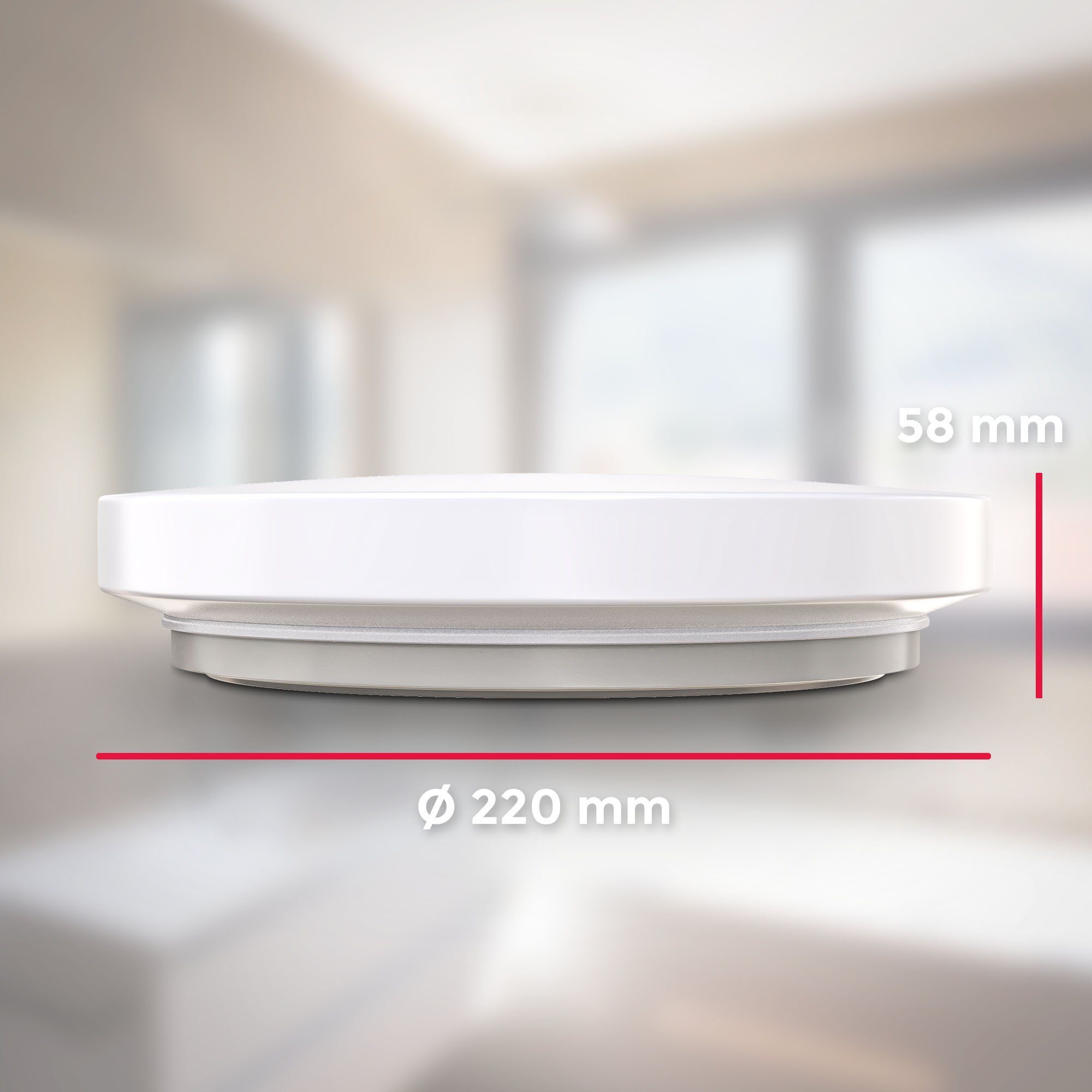 B.K.Licht Led-plafondlamp BK_DB1295 LED badkamer plafondlamp, IP44, 10W, 4.000K neutraal wit licht (1 stuk)