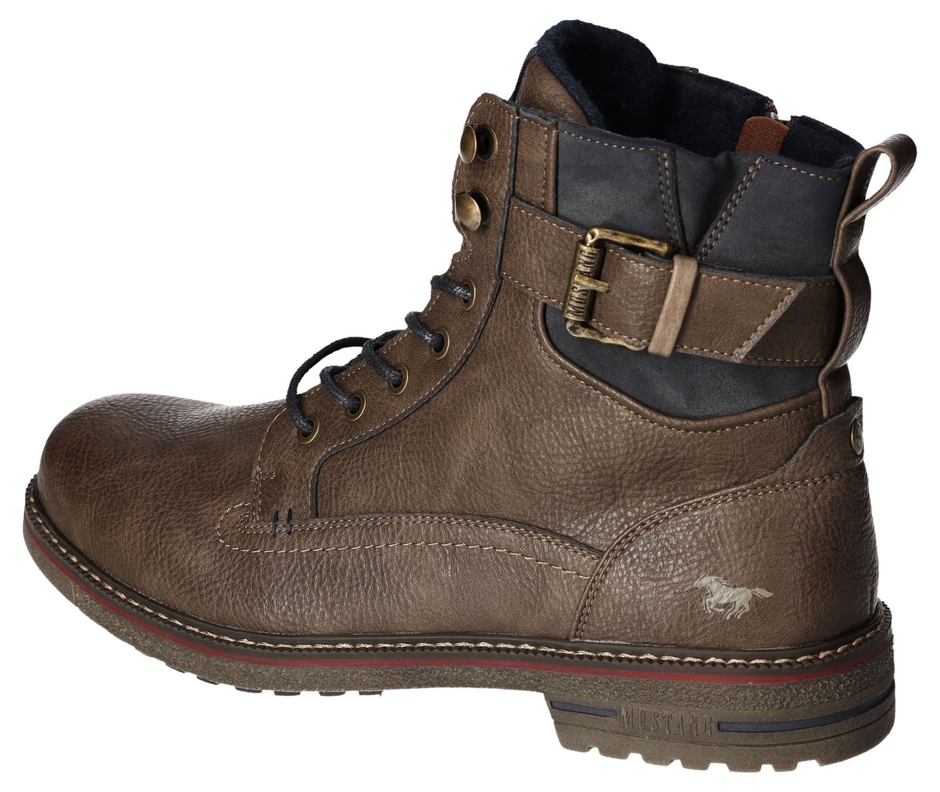 Mustang Shoes Veterschoenen Worker boots, herfst schoen, laarzen met aantrek lus