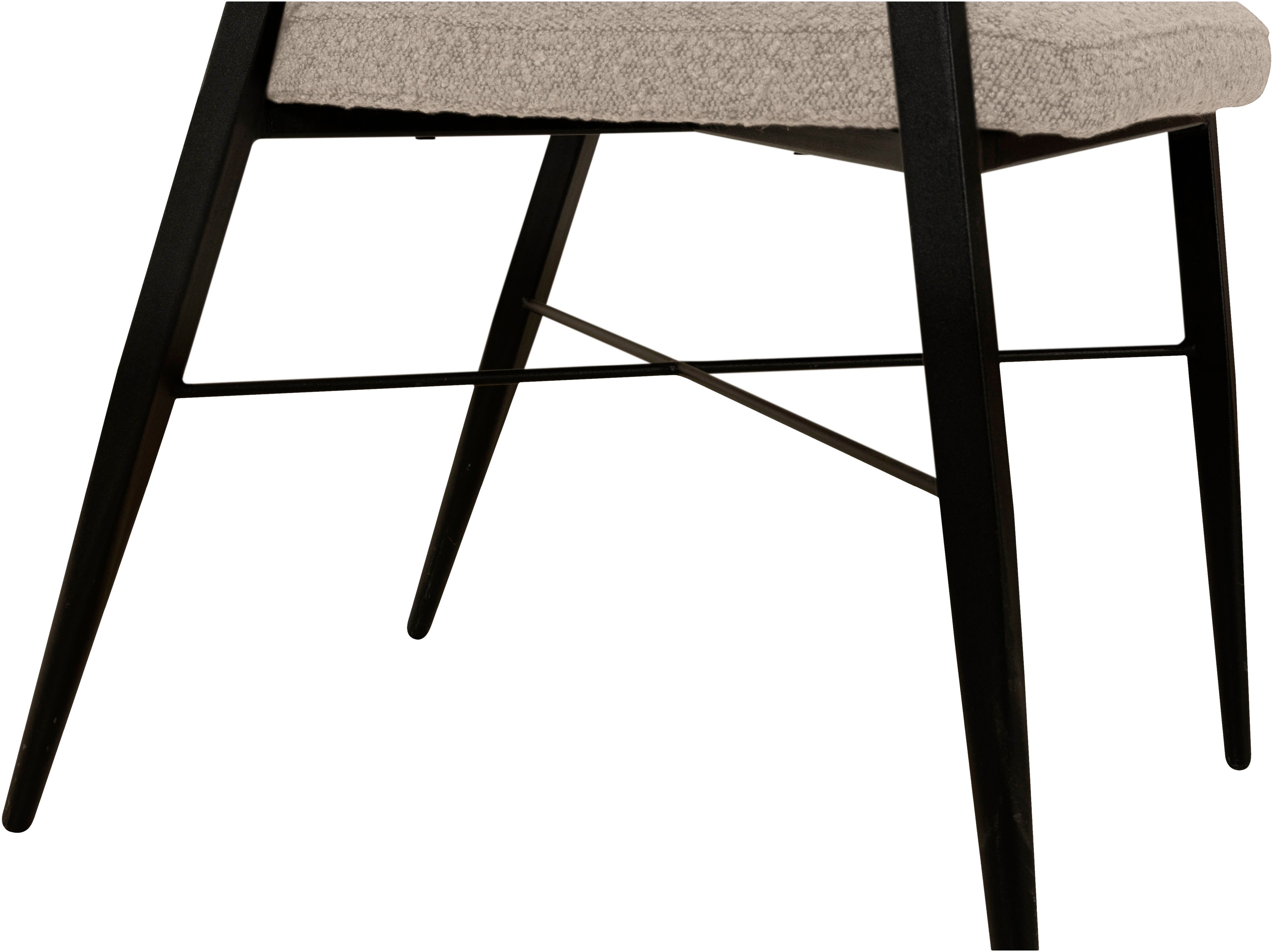 OMG Design Stoel met armleuningen Roma comfortabele eetkamerstoel, gestoffeerde stoel met bouclé bekleding