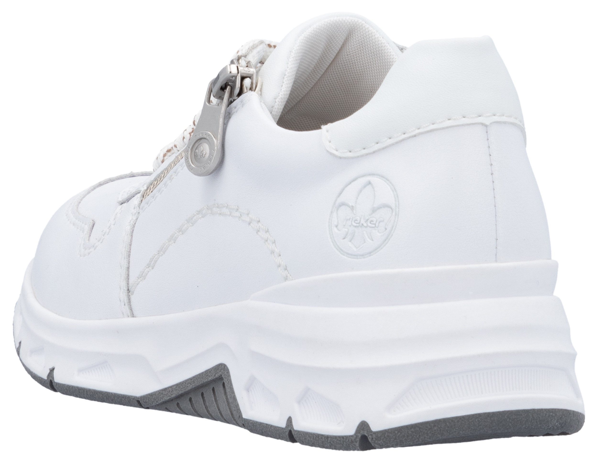 Rieker Sneakers met zijrits, vrijetijdsschoen, lage schoen, veterschoen