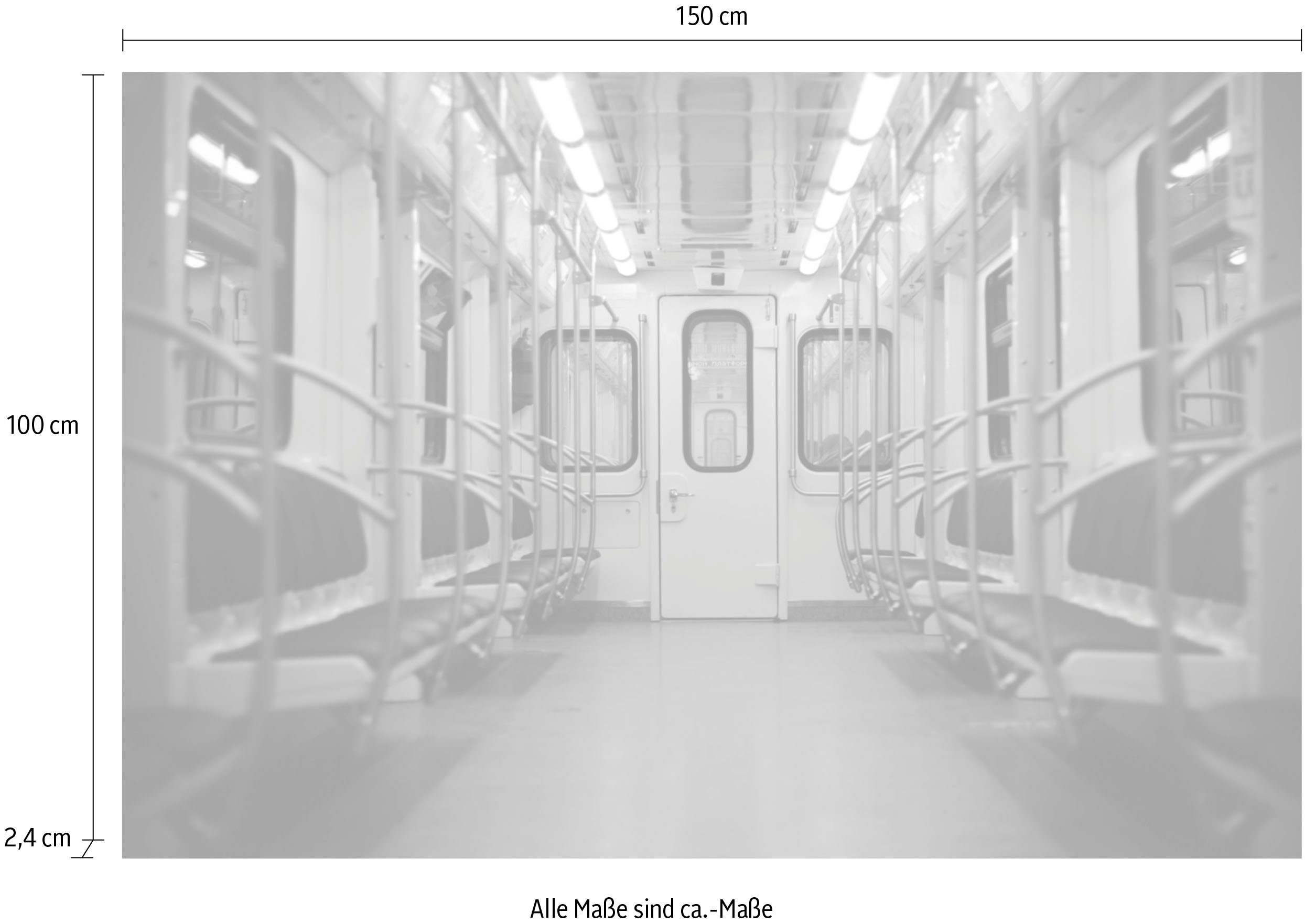queence Artprint op acrylglas Trein aan de binnenkant Fine Art-print in galeriekwaliteit