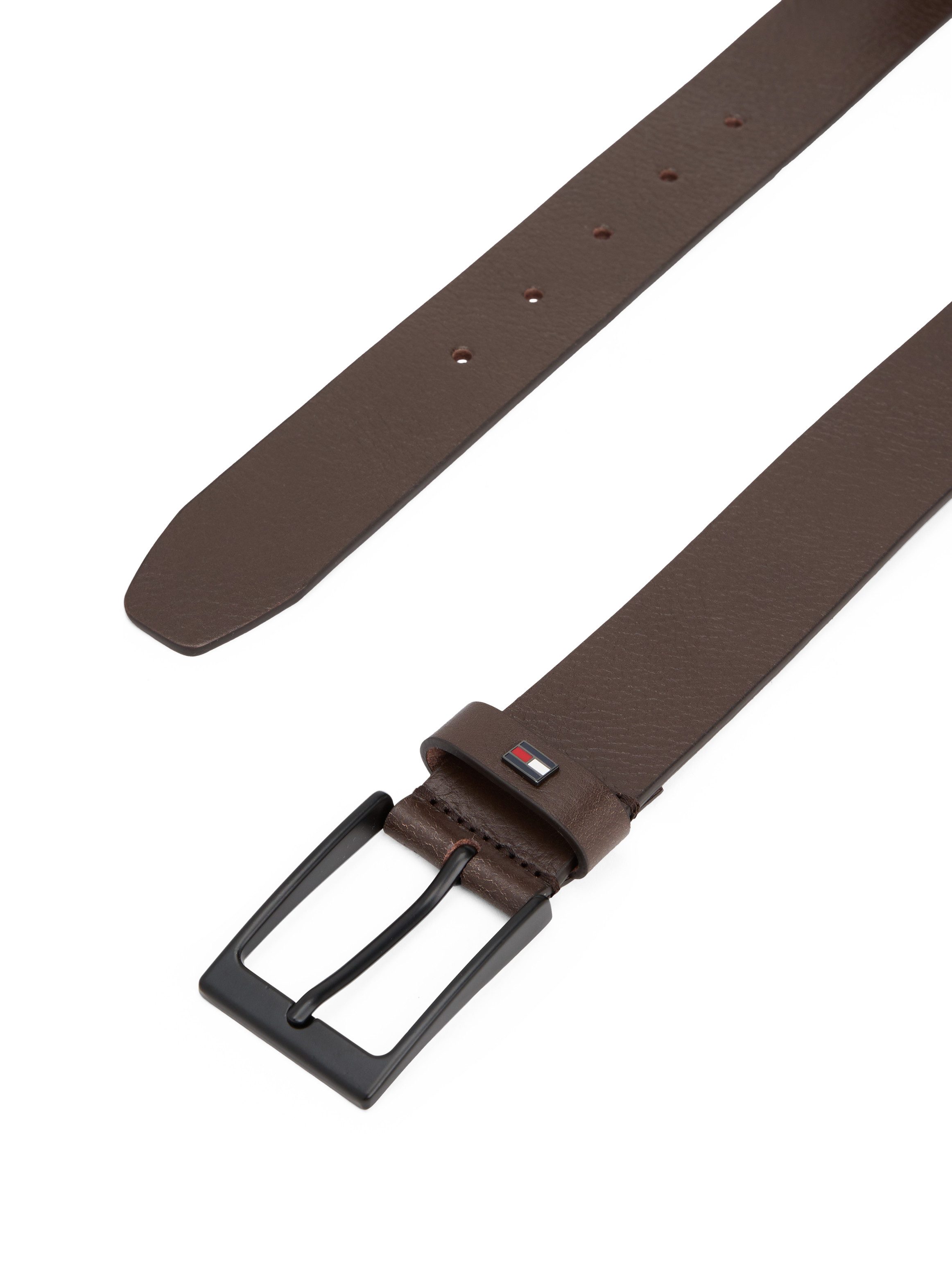 Tommy Hilfiger Leren riem LAYTON 3.5 Metalen patch, eenvoudige doornsluiting