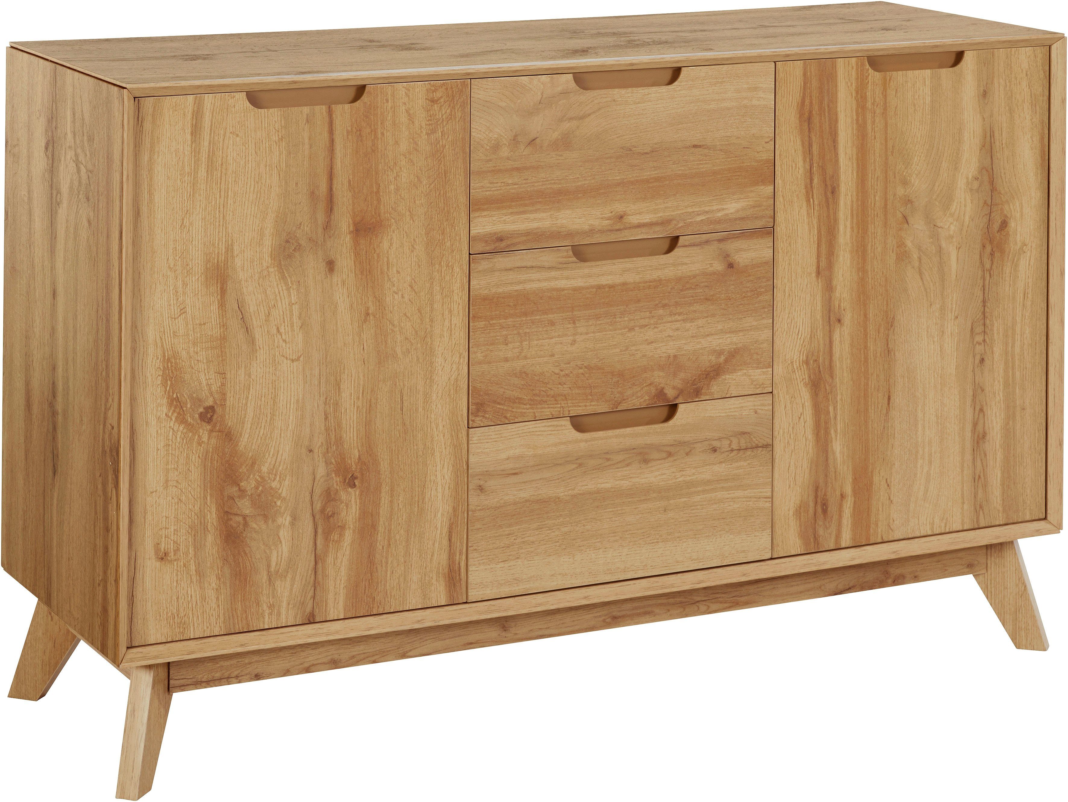 andas Dressoir Pandrup met 3 laden en 2 verstelbare planken, b: 120 cm, h: 75 cm