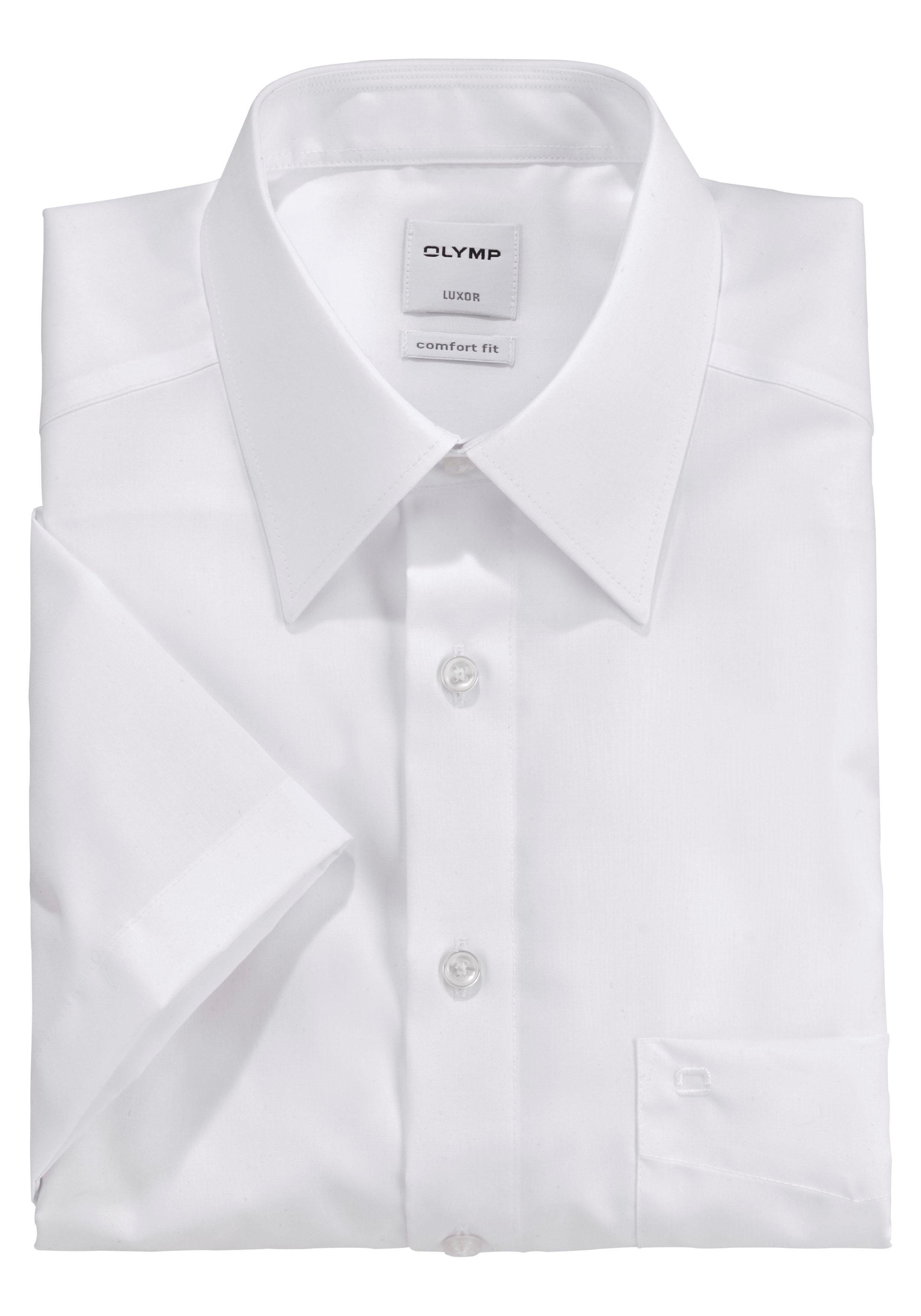 OLYMP Overhemd met korte mouwen Luxor comfort fit Korte mouwen shirt met borstzak, strijkvrij