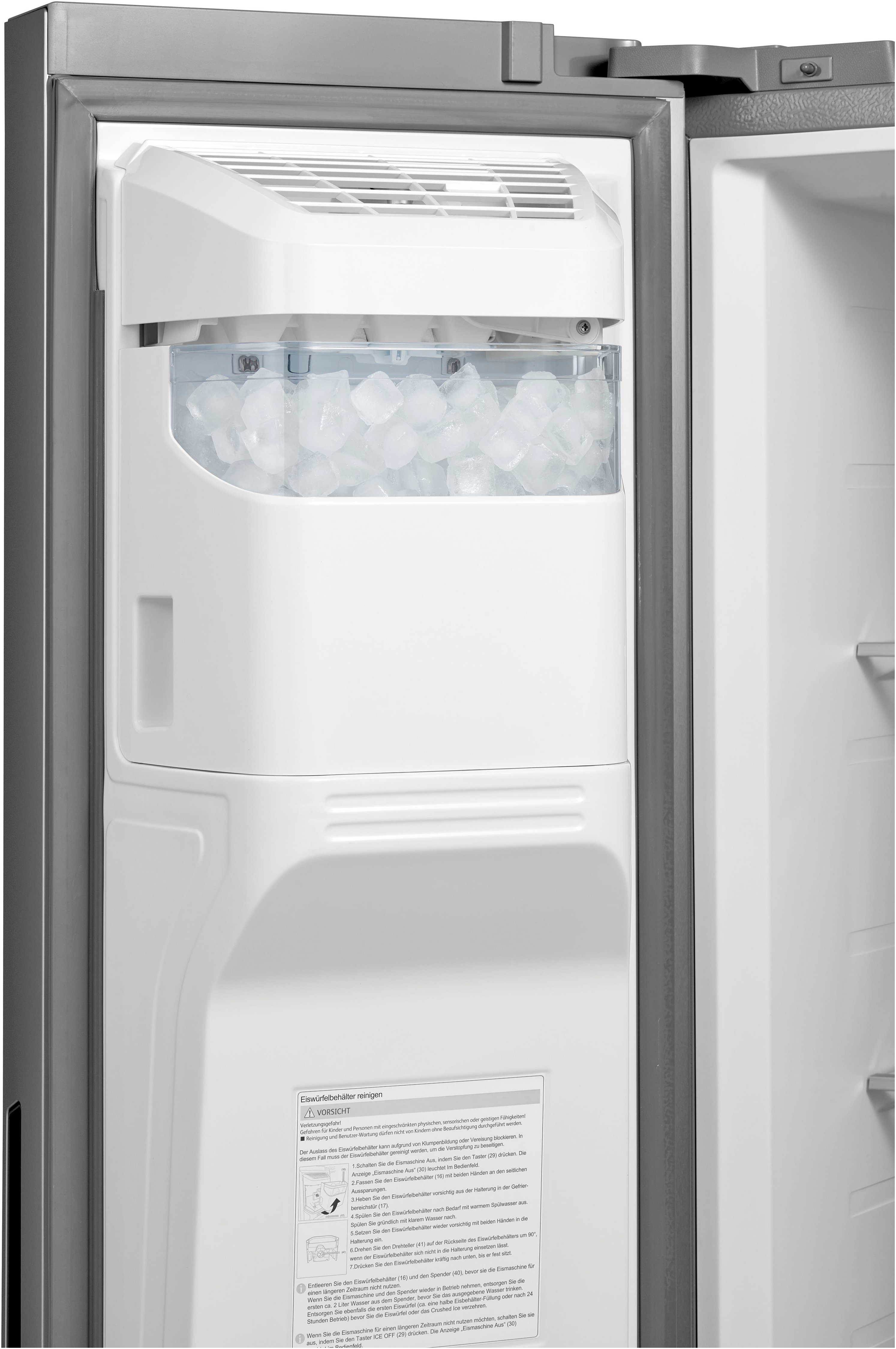 Hanseatic Side-by-side HSBS17590CWEI met ijs-, crushed-ice- en waterdispenser