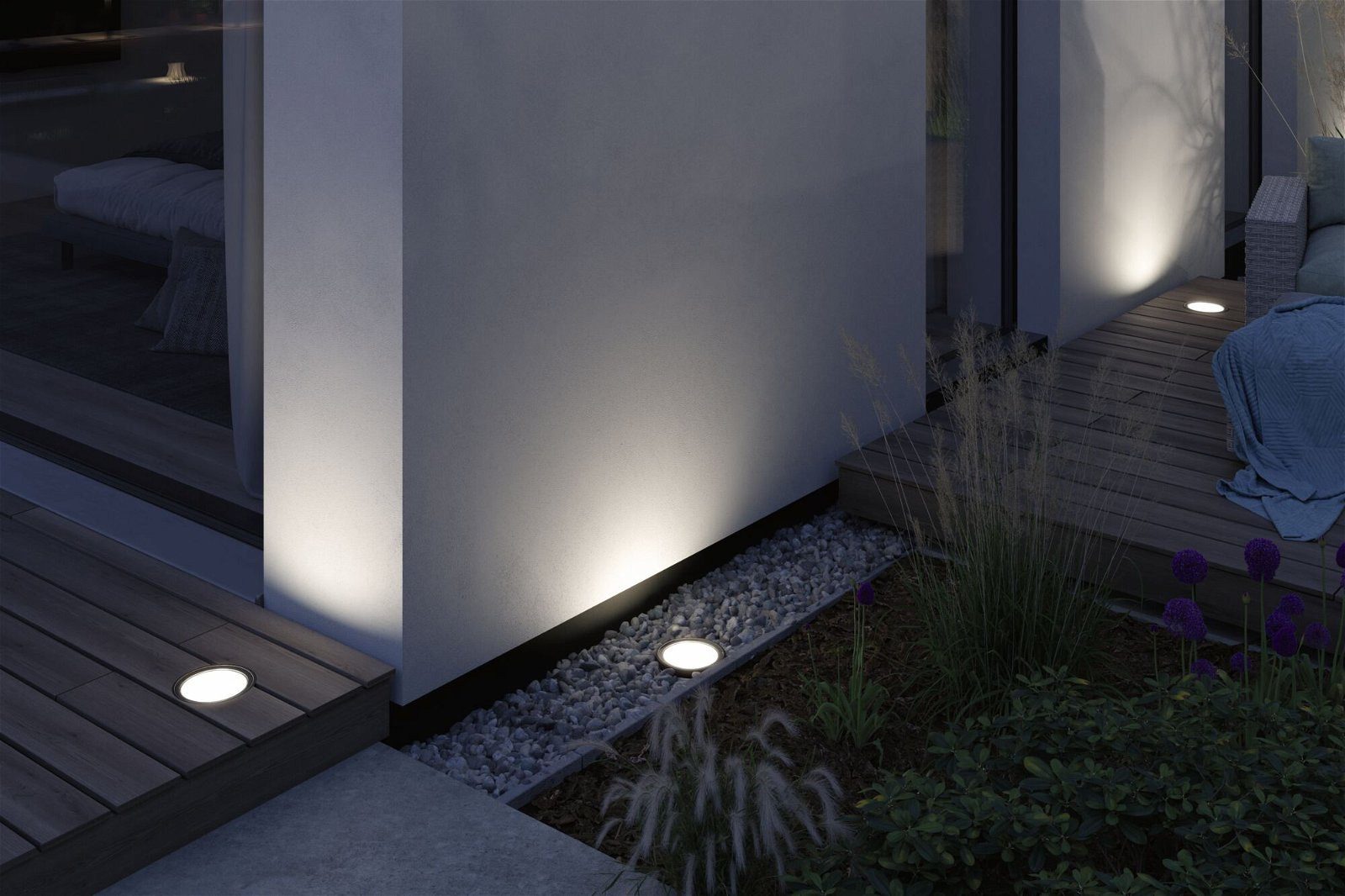 Paulmann Led-tuinlamp LED Wandfluter Ocos 177mm 3000K 6,2W 190lm 230V 75° Antraciet Metaal (1 stuk)