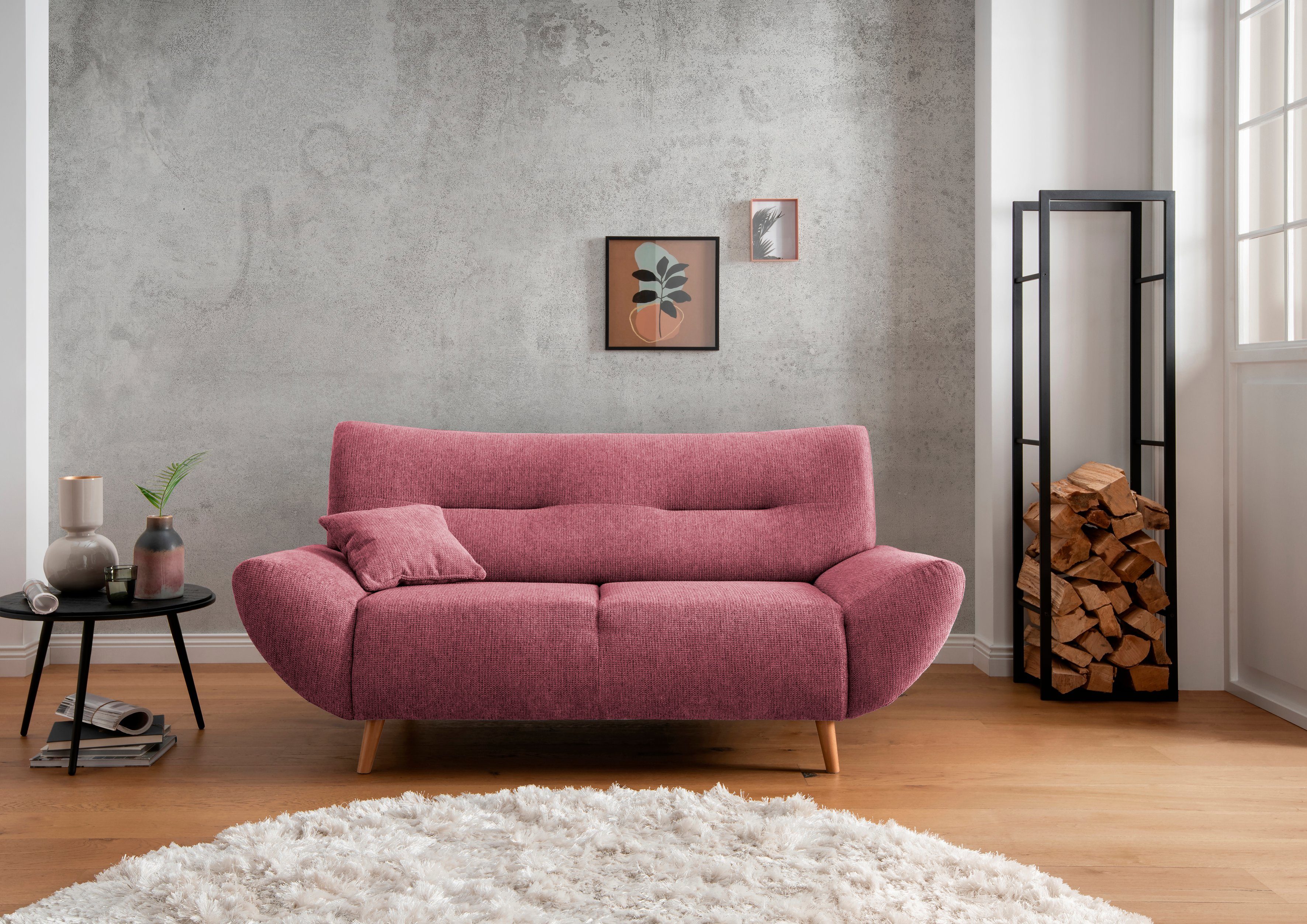 INOSIGN Zithoek Drago, modern en tijdloos, actuele vormtaal, comfortabel leverbaar als fauteuil/hoekbank, diverse stoffen, incl. 2 sierkussens (set, 2-delig)