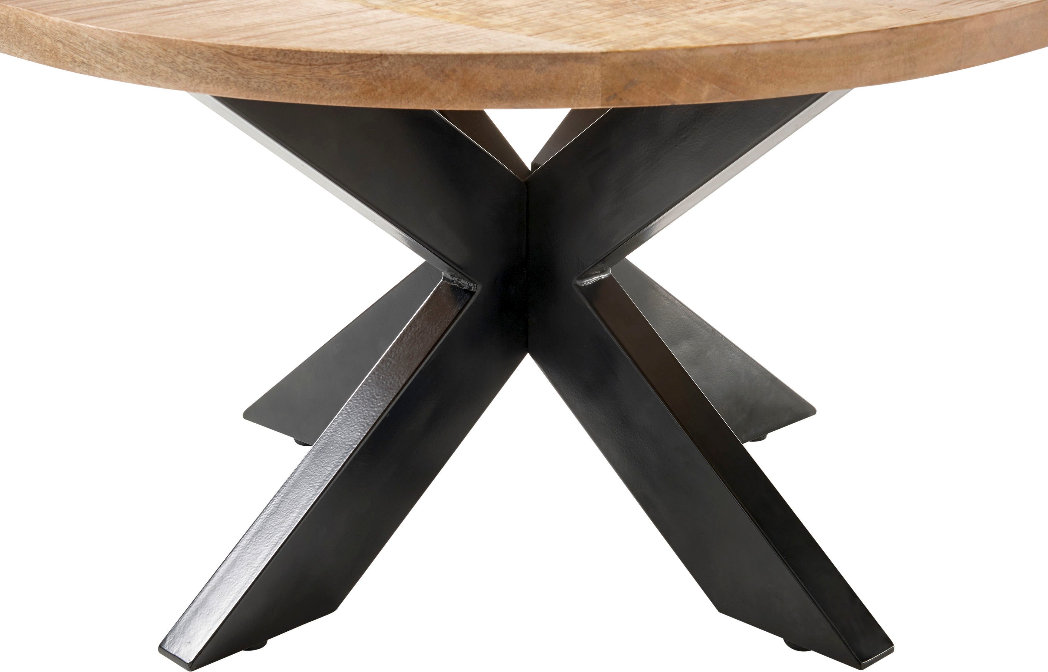 Stolkom Salontafel Ace rond, tafel in massief mango