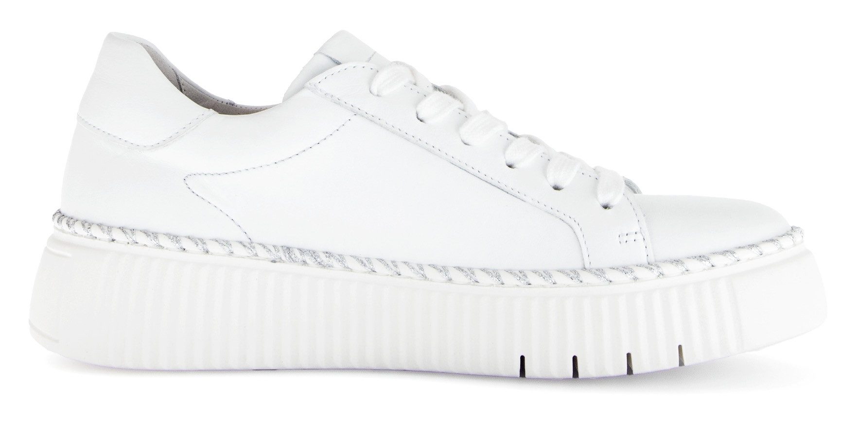 Gabor Plateausneakers , vrijetijdsschoen, lage schoen, veterschoen met contrast-raamnaad