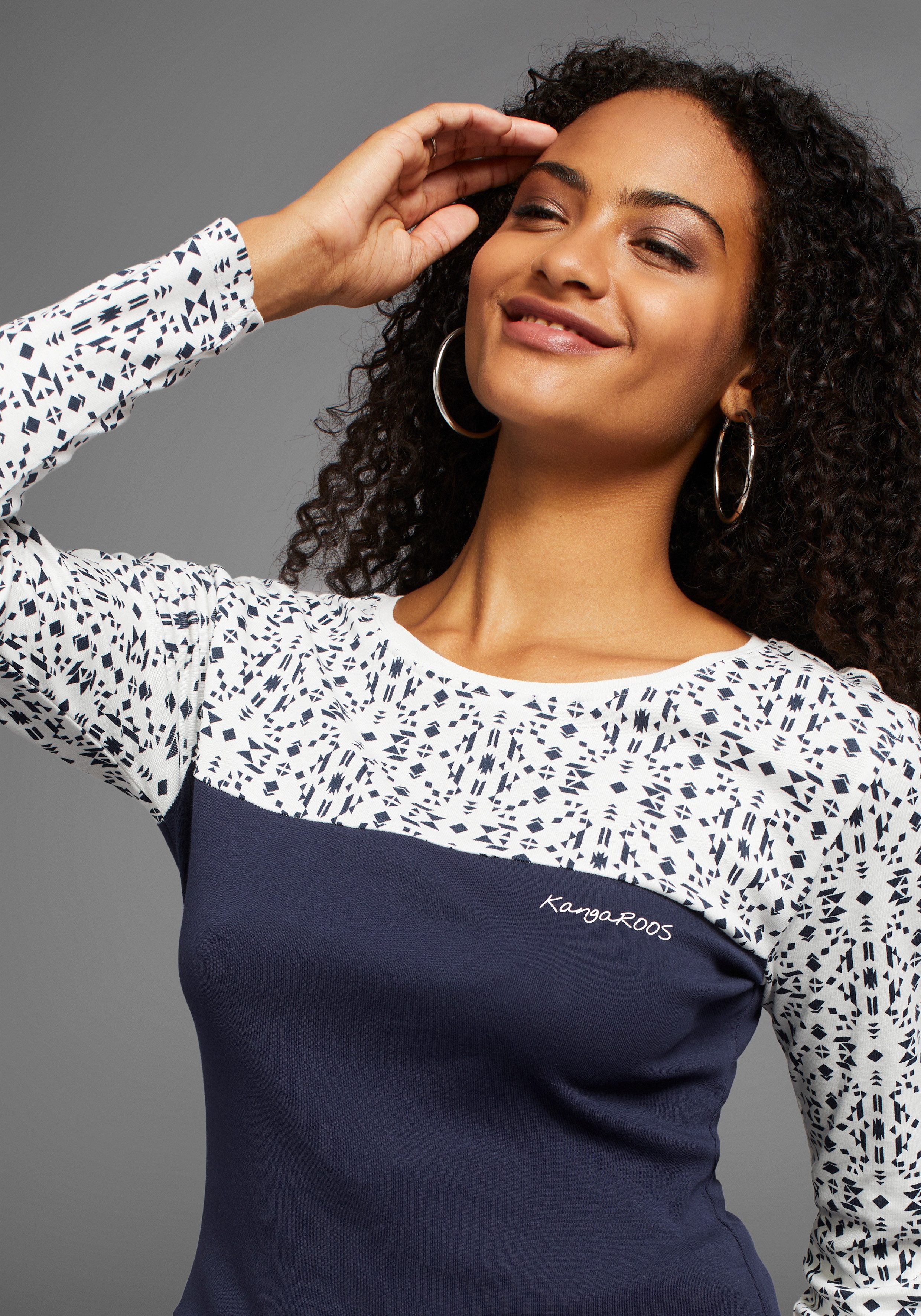 KangaROOS Shirt met lange mouwen met print
