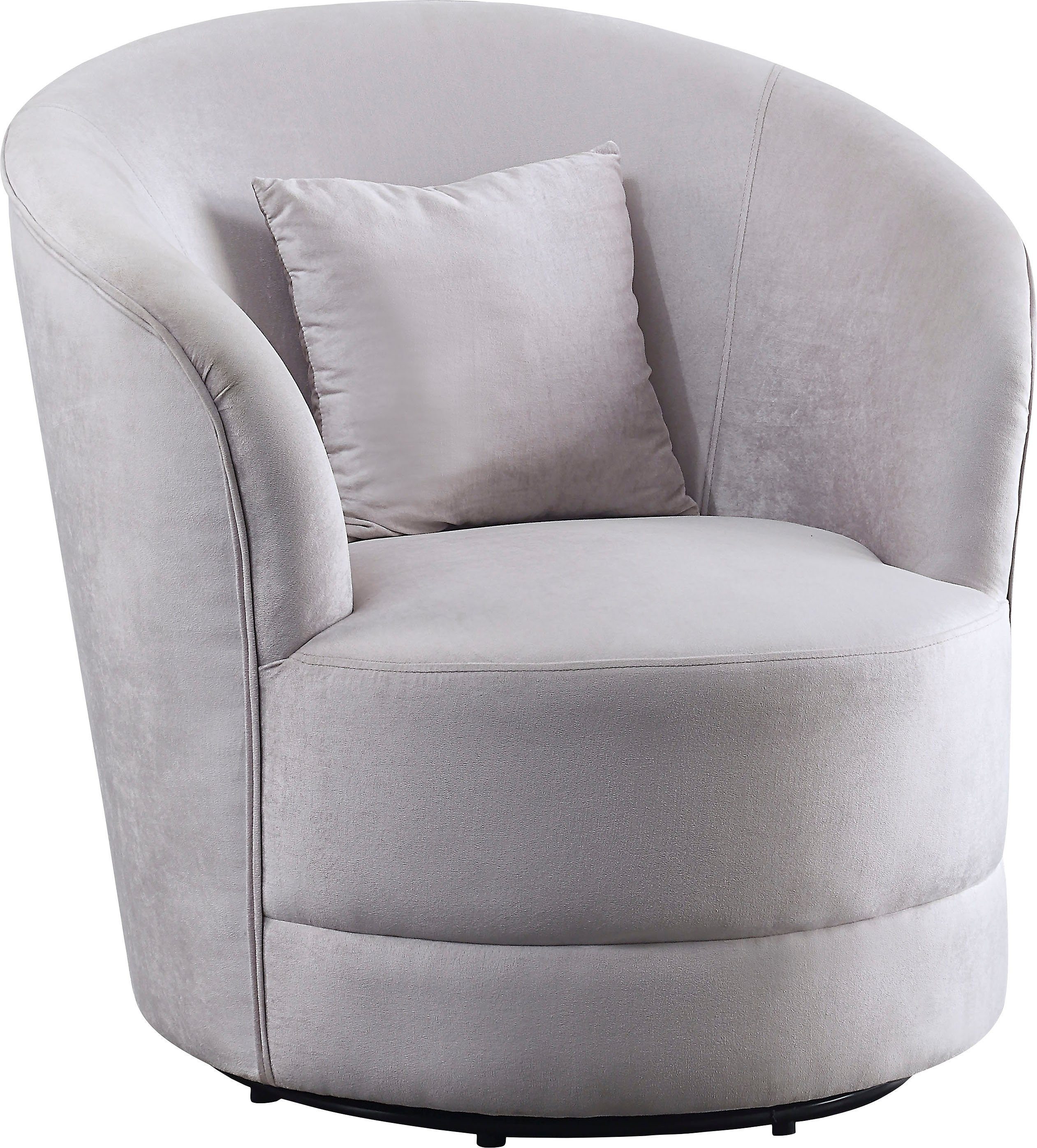 ATLANTIC home collection Draaibare fauteuil Colin 360° vrij draaiend, in fluwelen hoes, incl. sierkussen