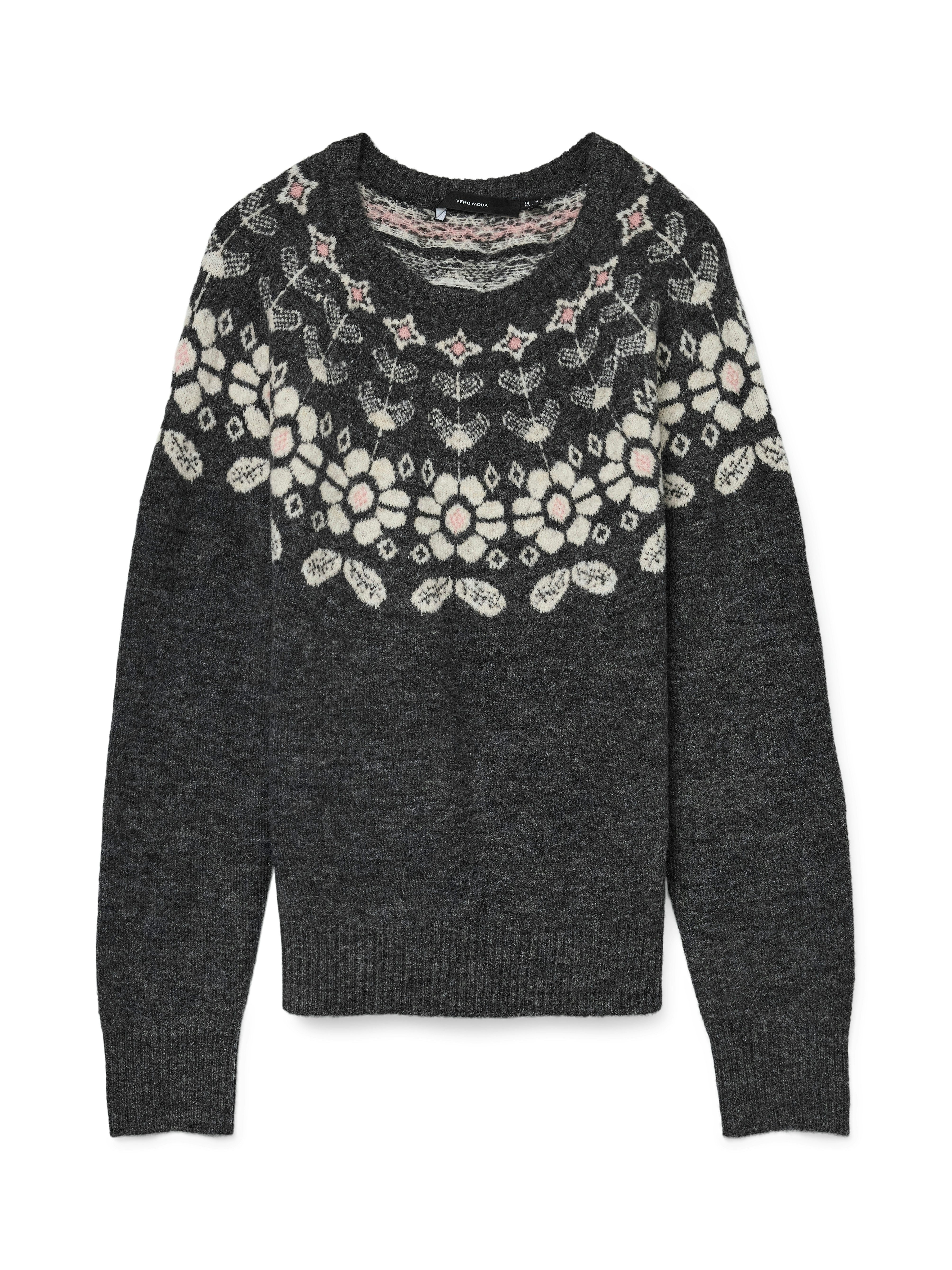 Vero Moda Gebreide trui VMSIMONE LS NORDIC PULLOVER GA REP BOO