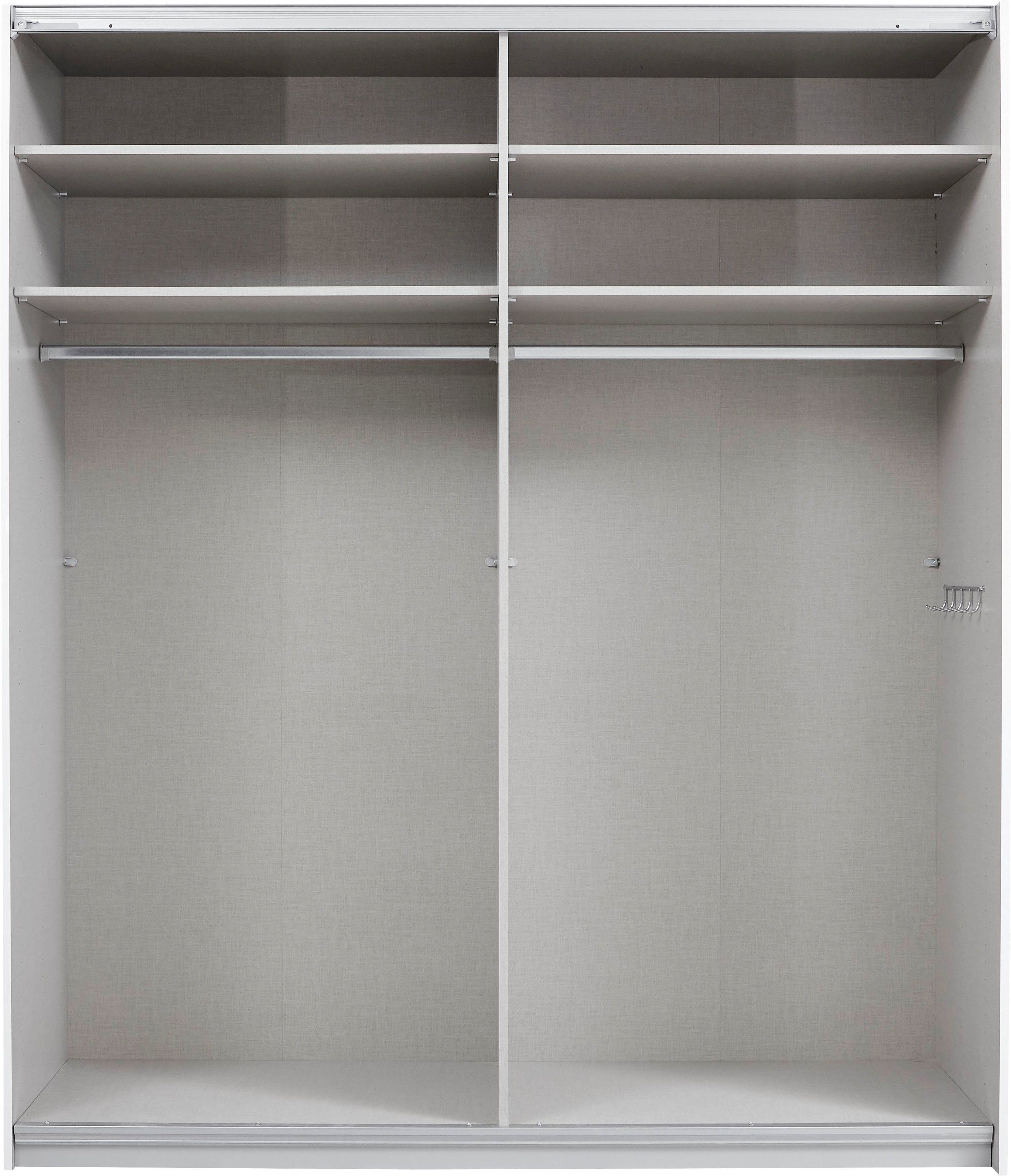 rauch Zweefdeurkast Quadra kledingkast BESTSELLER kast garderobe met mogelijkheid tot individuele frontuitvoering, lichtlopende deuren