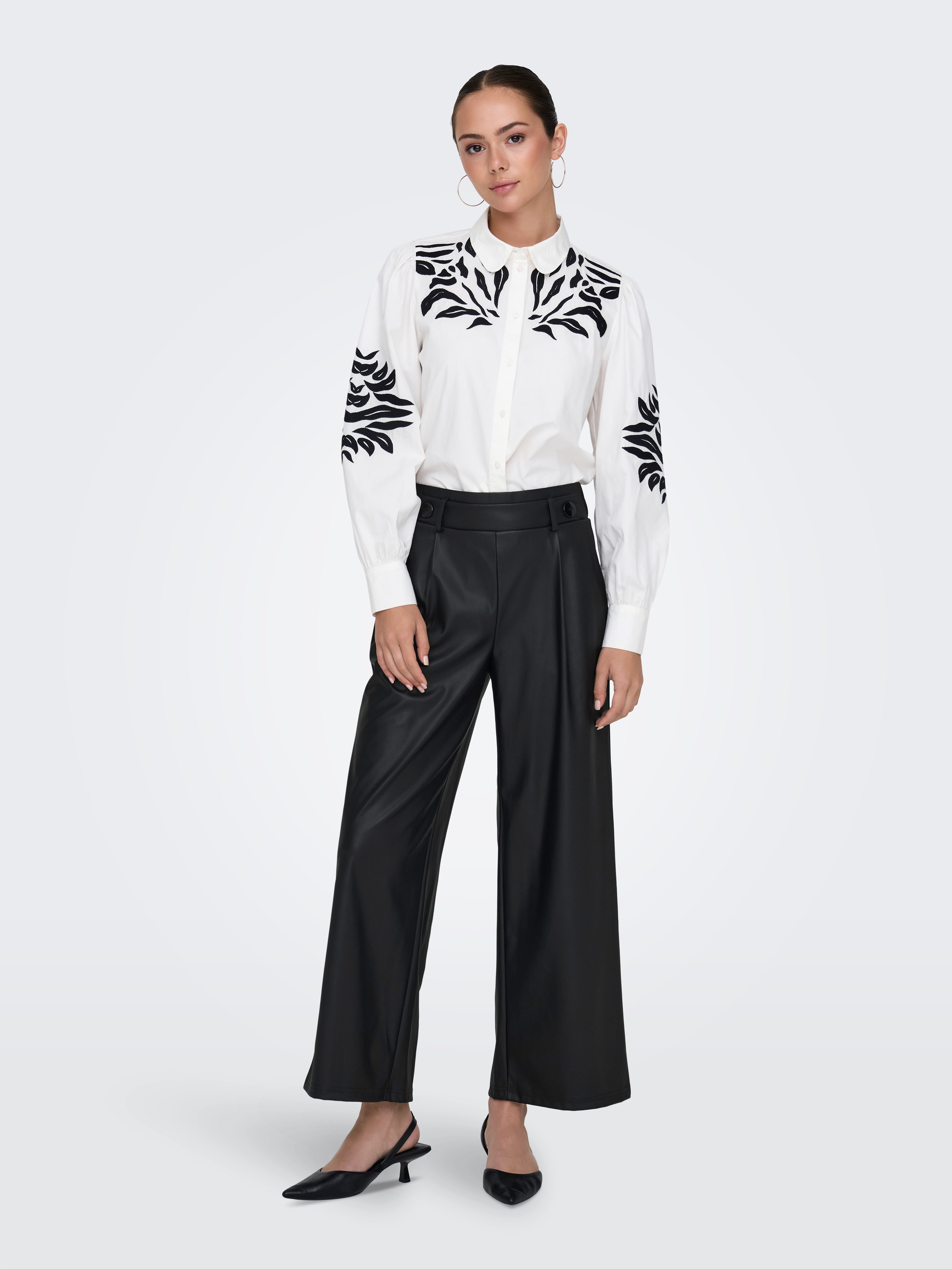 JDY Imitatieleren broek JDYSOYA GEGGO PU PANT JRS NOOS