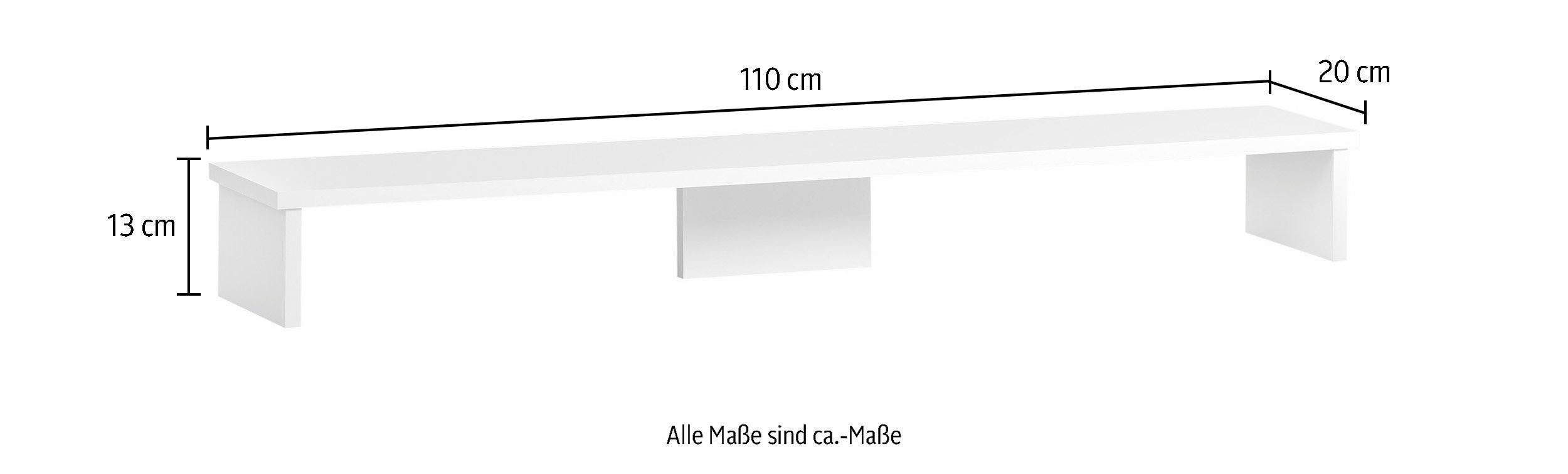 Schildmeyer Bureau-opzetkast Baku Beeldschermopzet, breedte 110 cm, Made in Germany