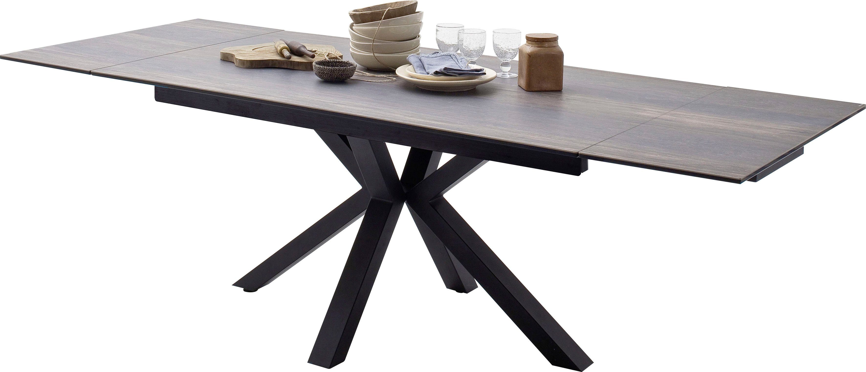 MCA furniture Eettafel Nagano Eettafel glas-keramiek met uittrekbaar deel aan de kopse kant