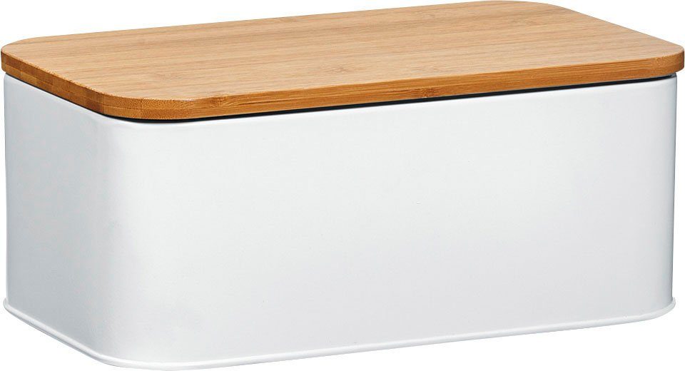 Zeller Present Broodtrommel Lengte ca. 31 cm, wit (1-delig) voedsel bewaardozen
