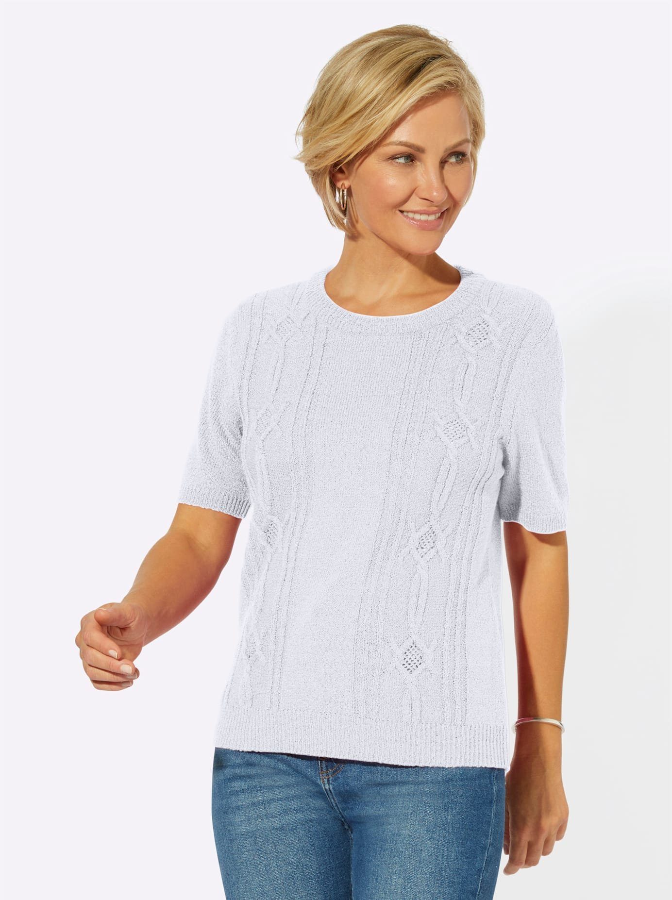 Classic Basics Trui met korte mouwen Trui dames truien maat 50 wit