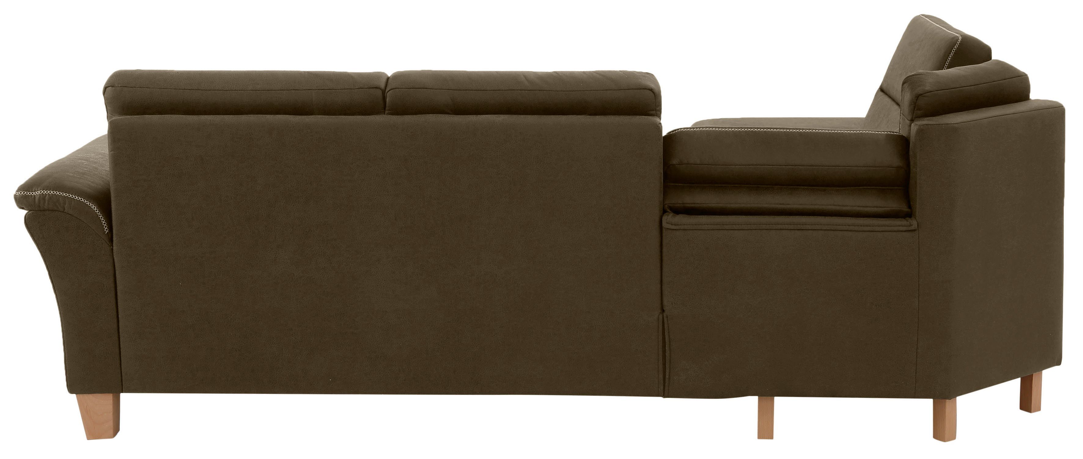 Home affaire Hoekbank Soleo L-model comfortabel door trapezehoek met relaxfunctie, ook met slaapfunctie