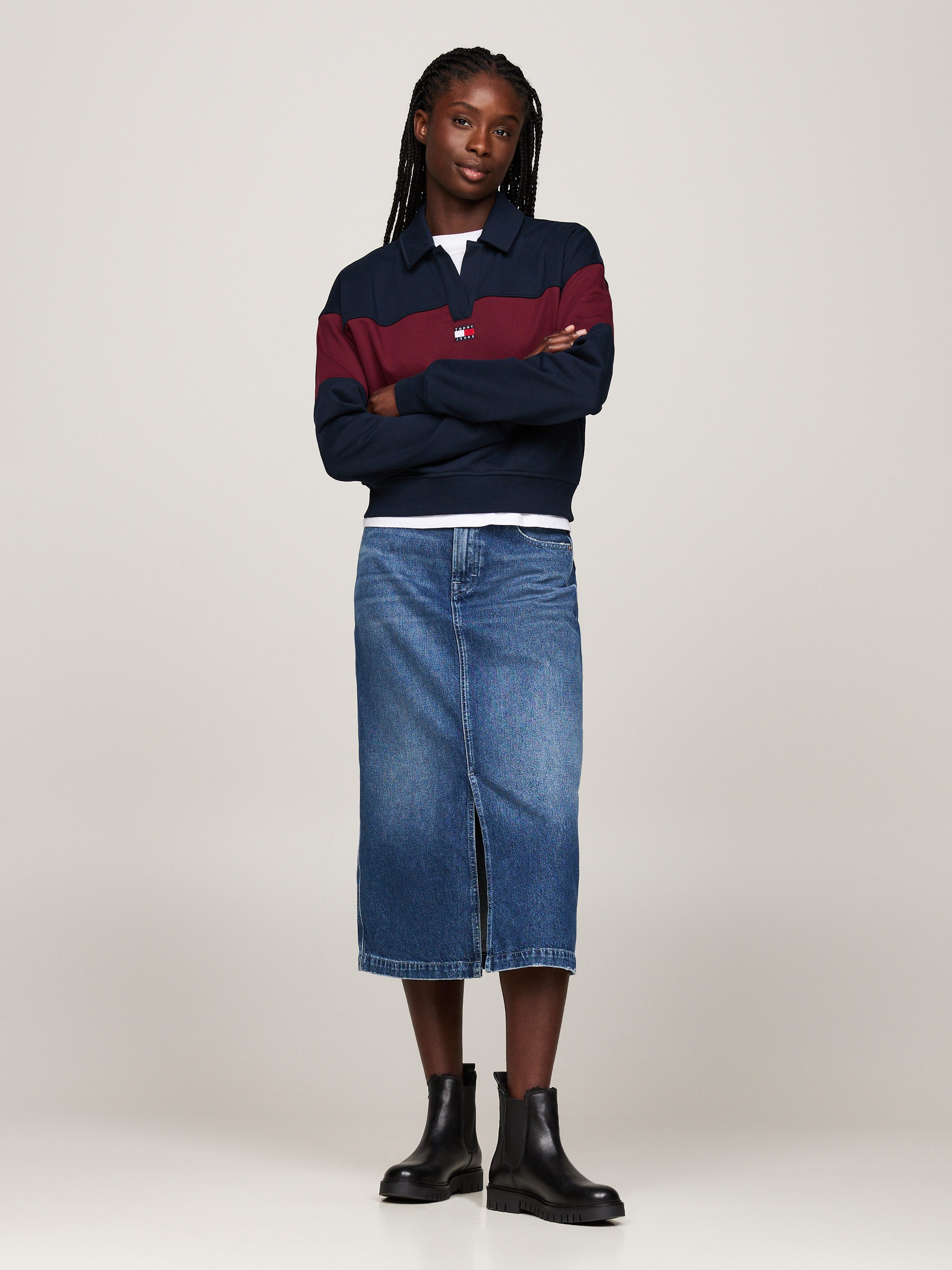 TOMMY JEANS Winterlaarzen TJW CHELSEA BOOT WL blokhak, plateau, chelseaboots, instapschoen met zijlogo