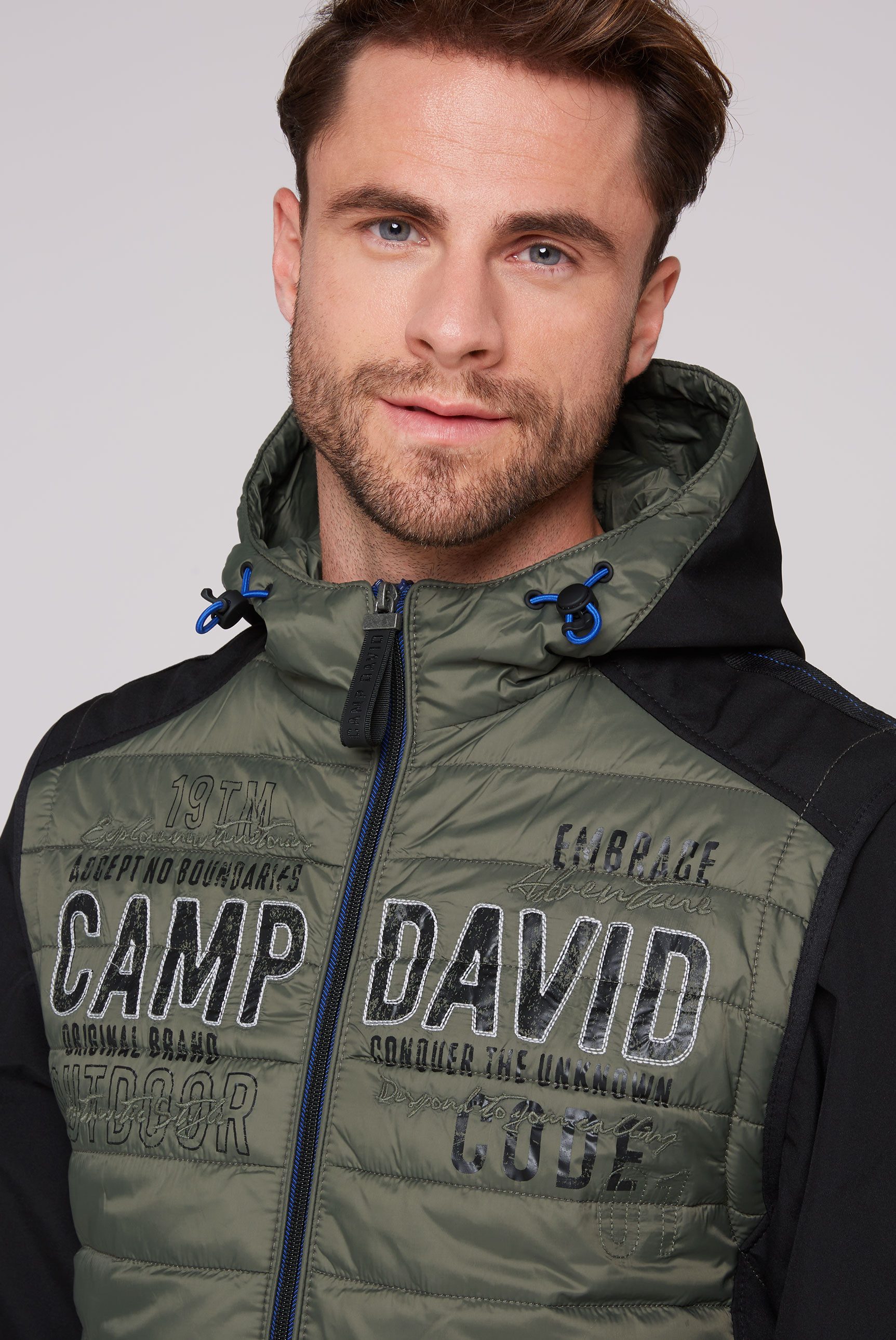 CAMP DAVID Softshell-jack met afneembare mouwen