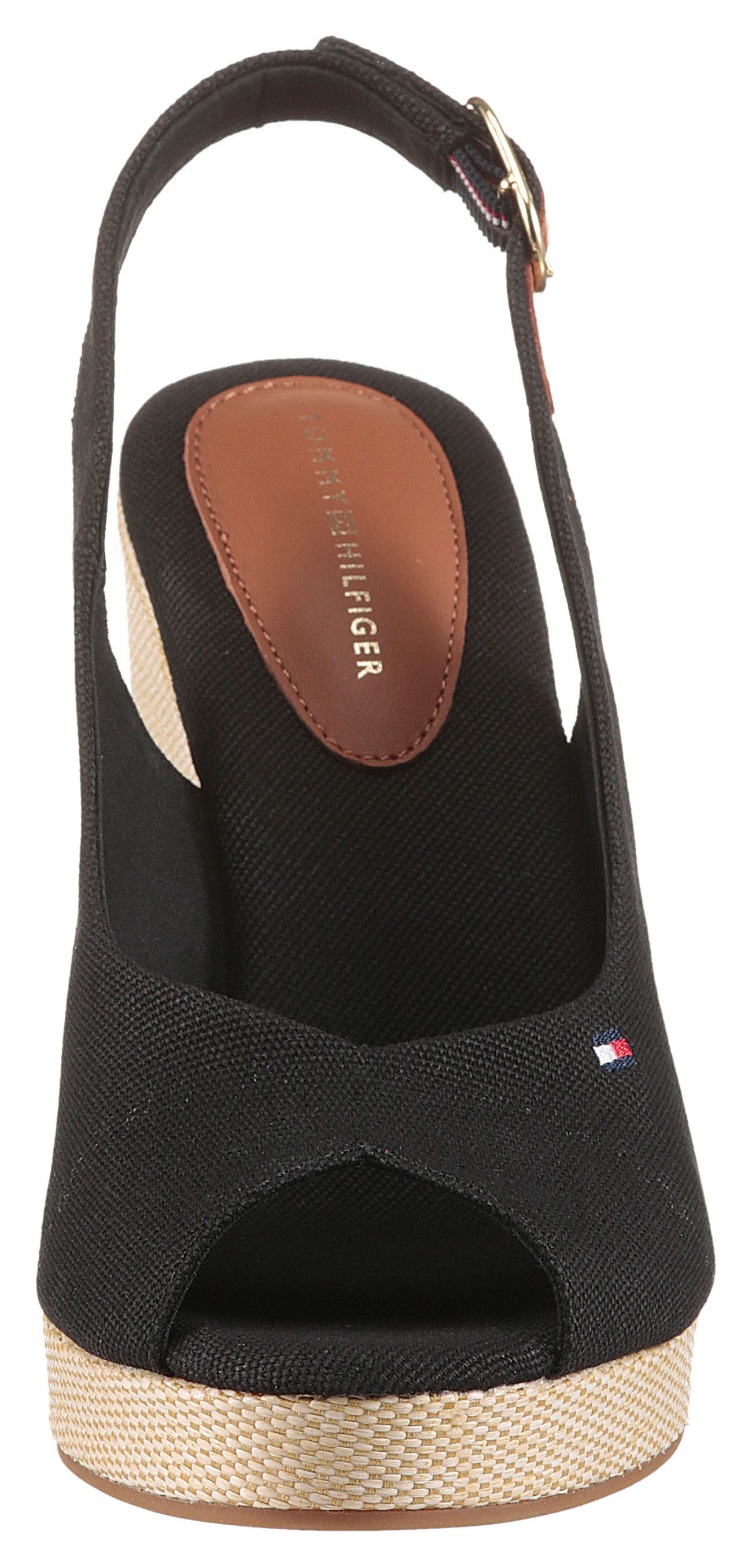 Tommy Hilfiger Highheel sandaaltjes FLAG HIGH WEDGE ESPAD SLINGBACK