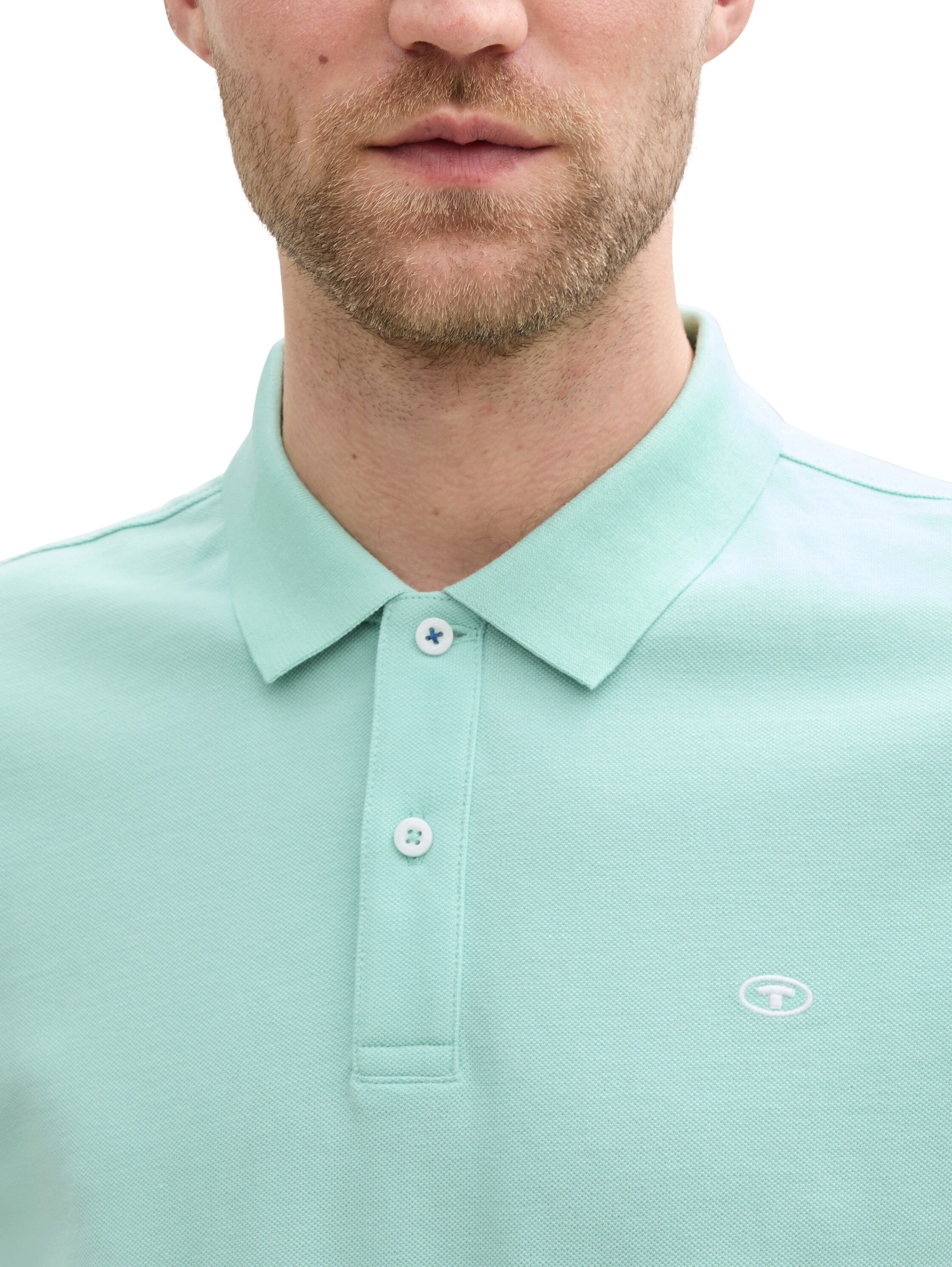 Tom Tailor Poloshirt met contrasterende knoopsluiting