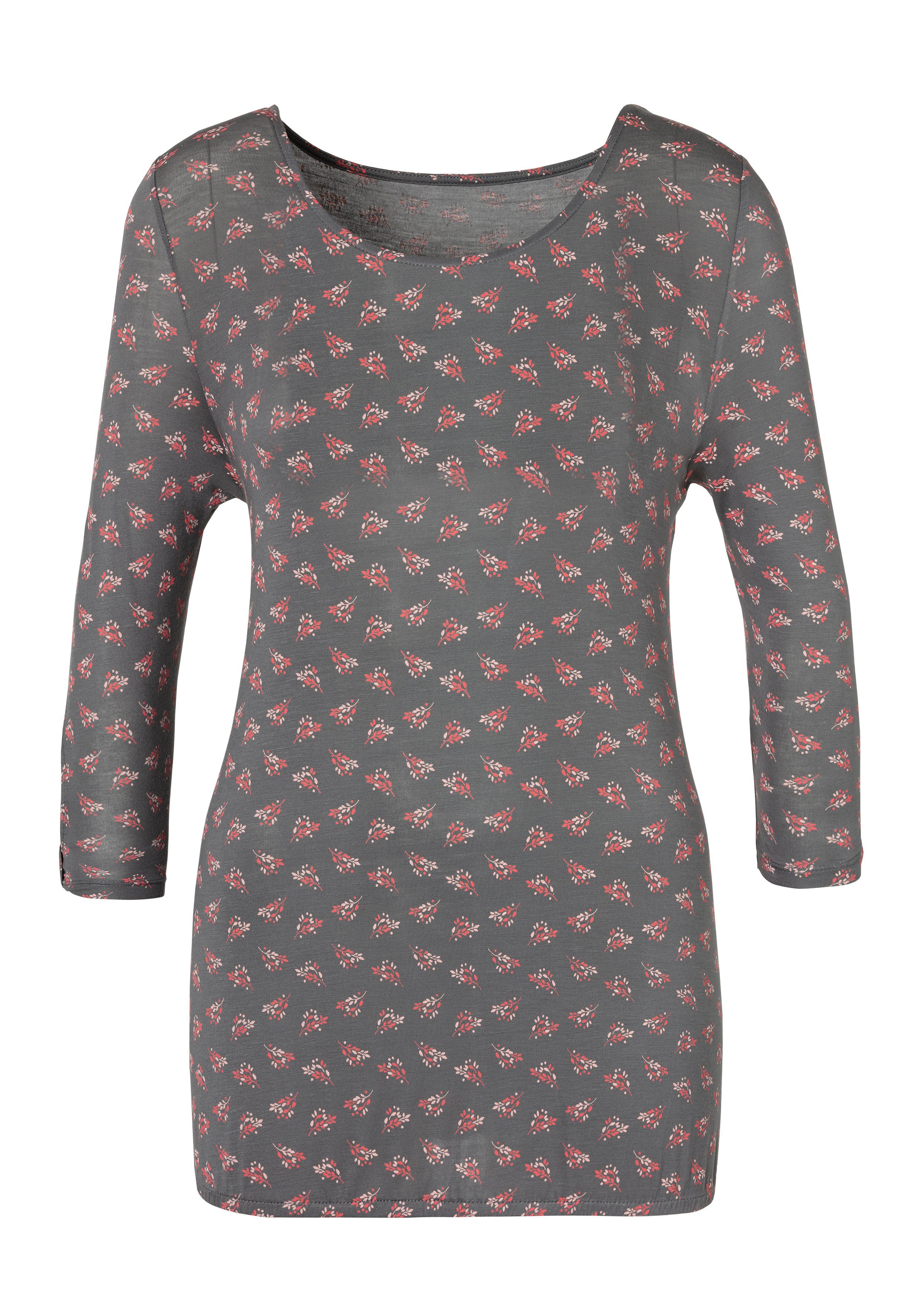 Lascana Shirt met 3/4-mouwen Met kleine cut-out onder aan de mouwen