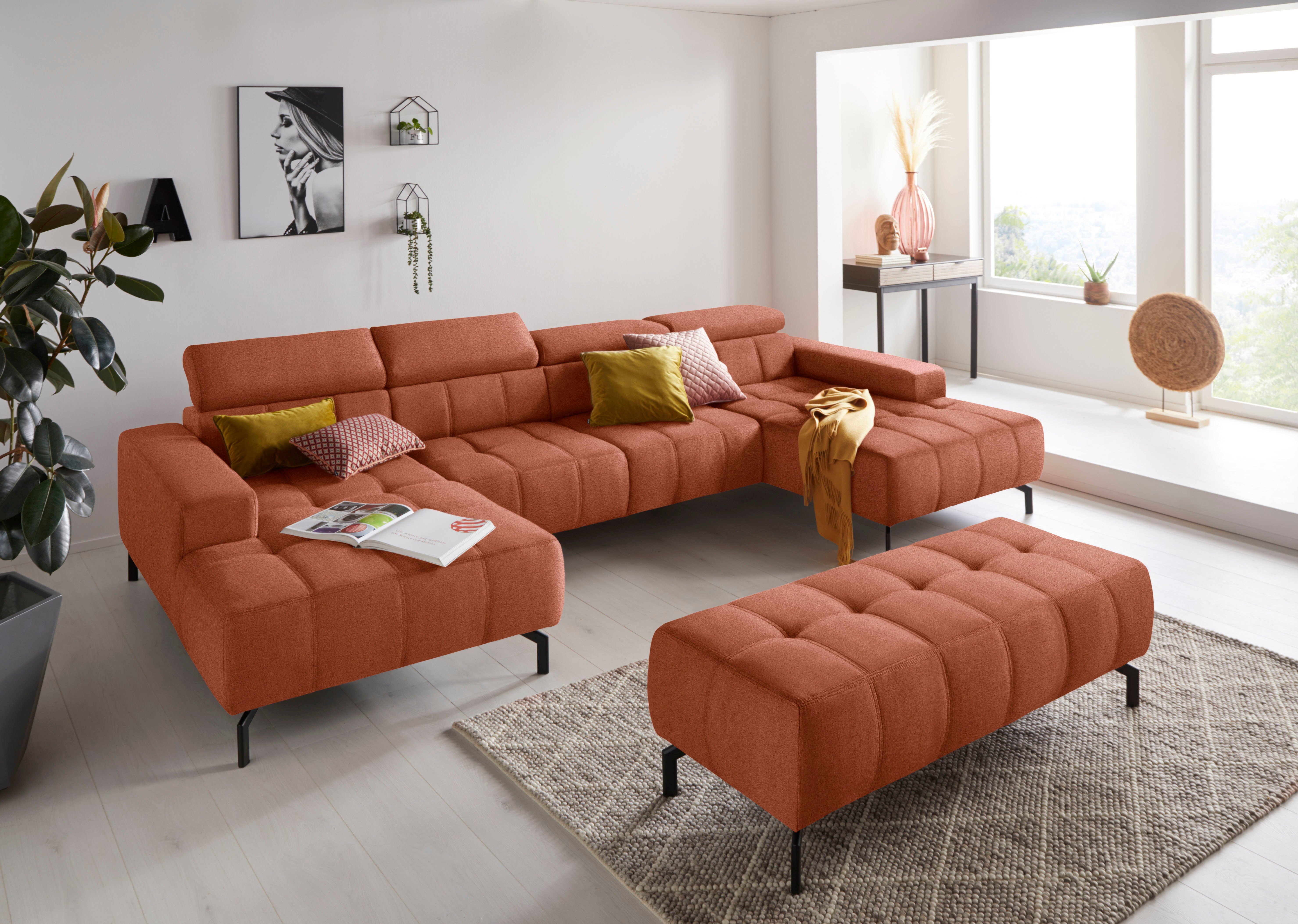 DOMO collection Zithoek Cunelli mooie zitnaden als designelement, stevige zitcomfort, U-vorm