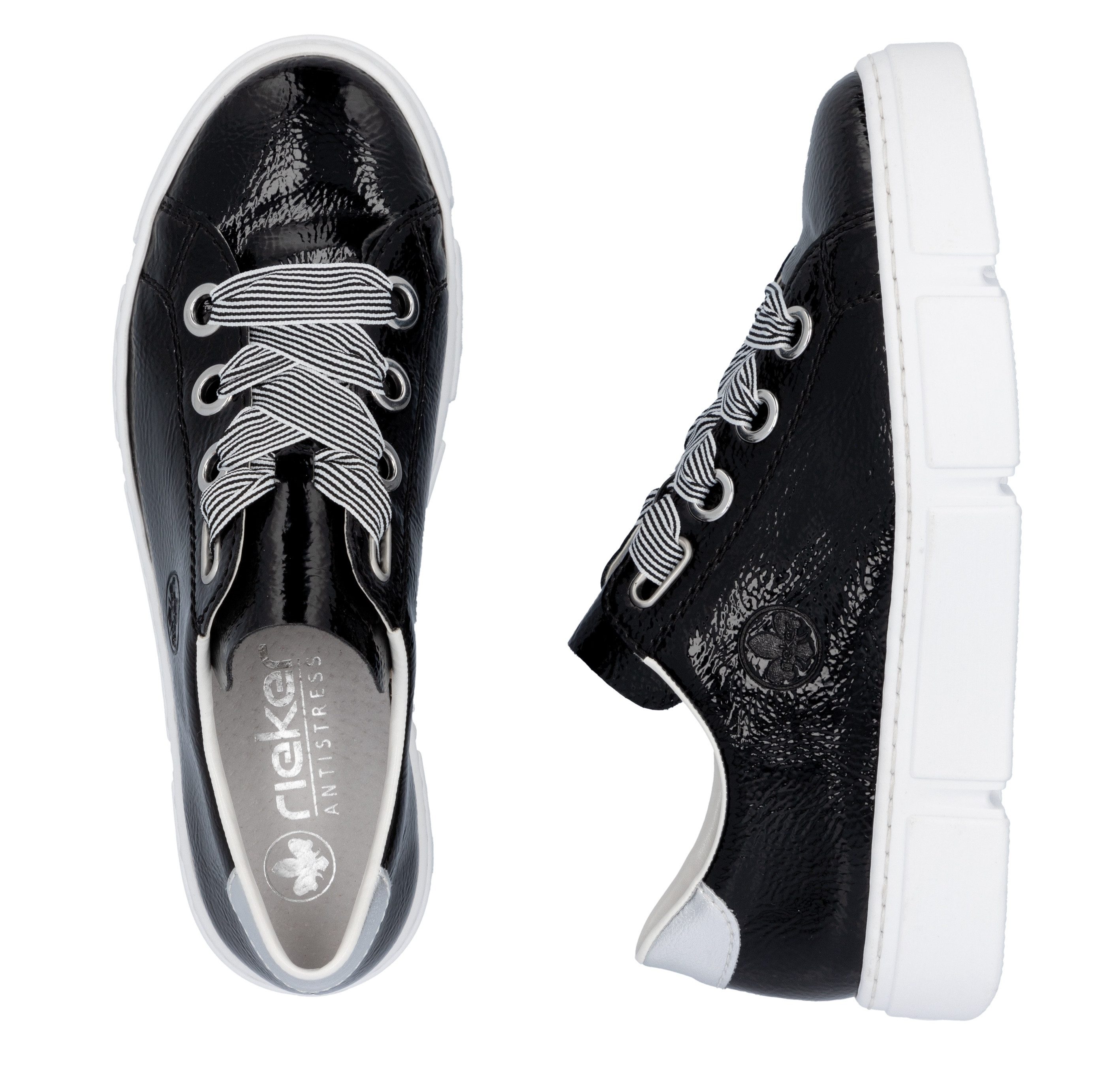 Rieker Sneakers met trendy veters, vrijetijdsschoen, lage schoen, veterschoen