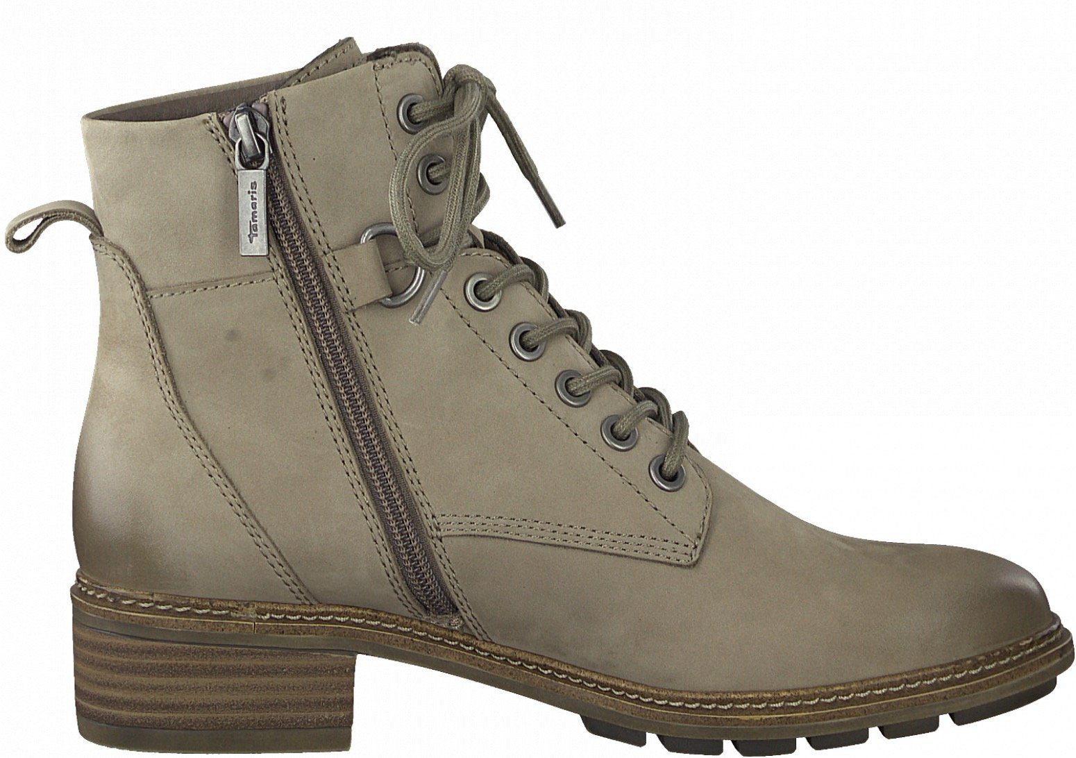 TAMARIS Veterschoen in Bruin / Wit