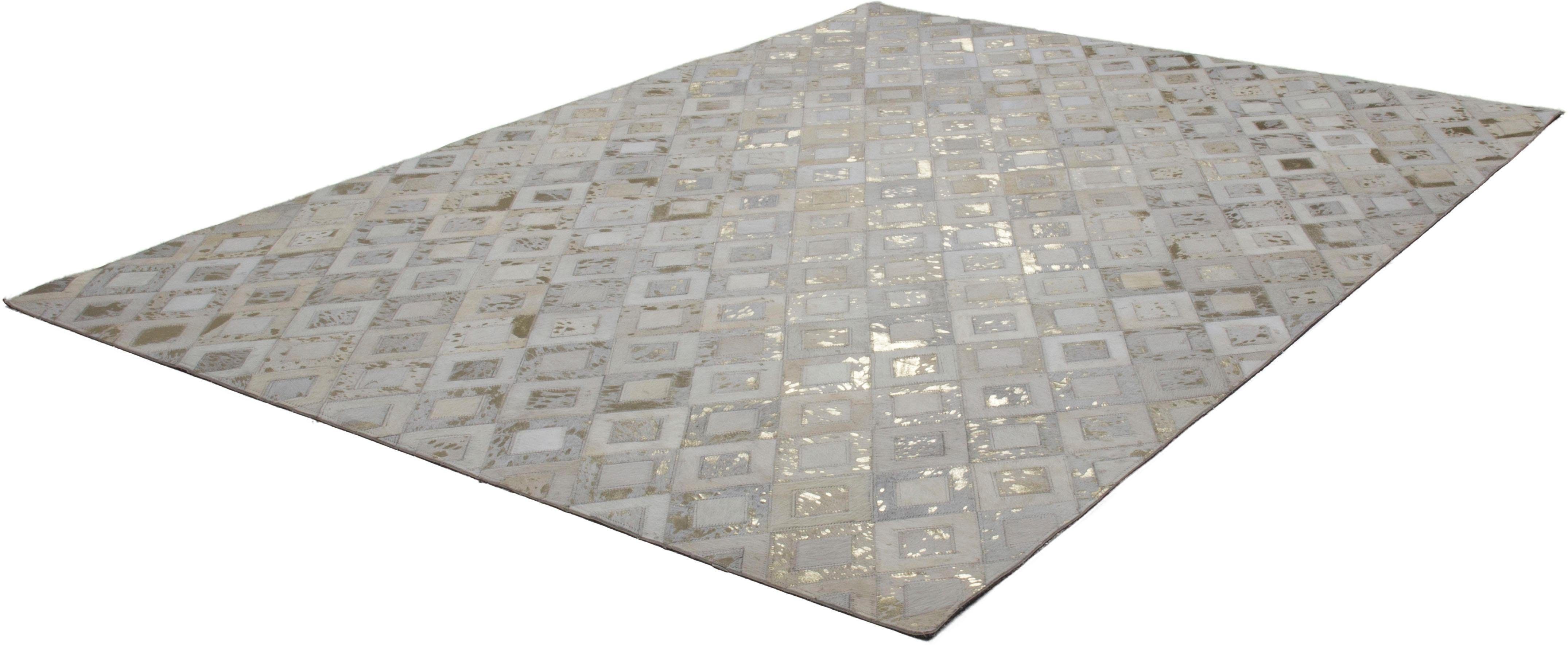 my home Leren vloerkleed Arno elk kleed is uniek, woonkamer