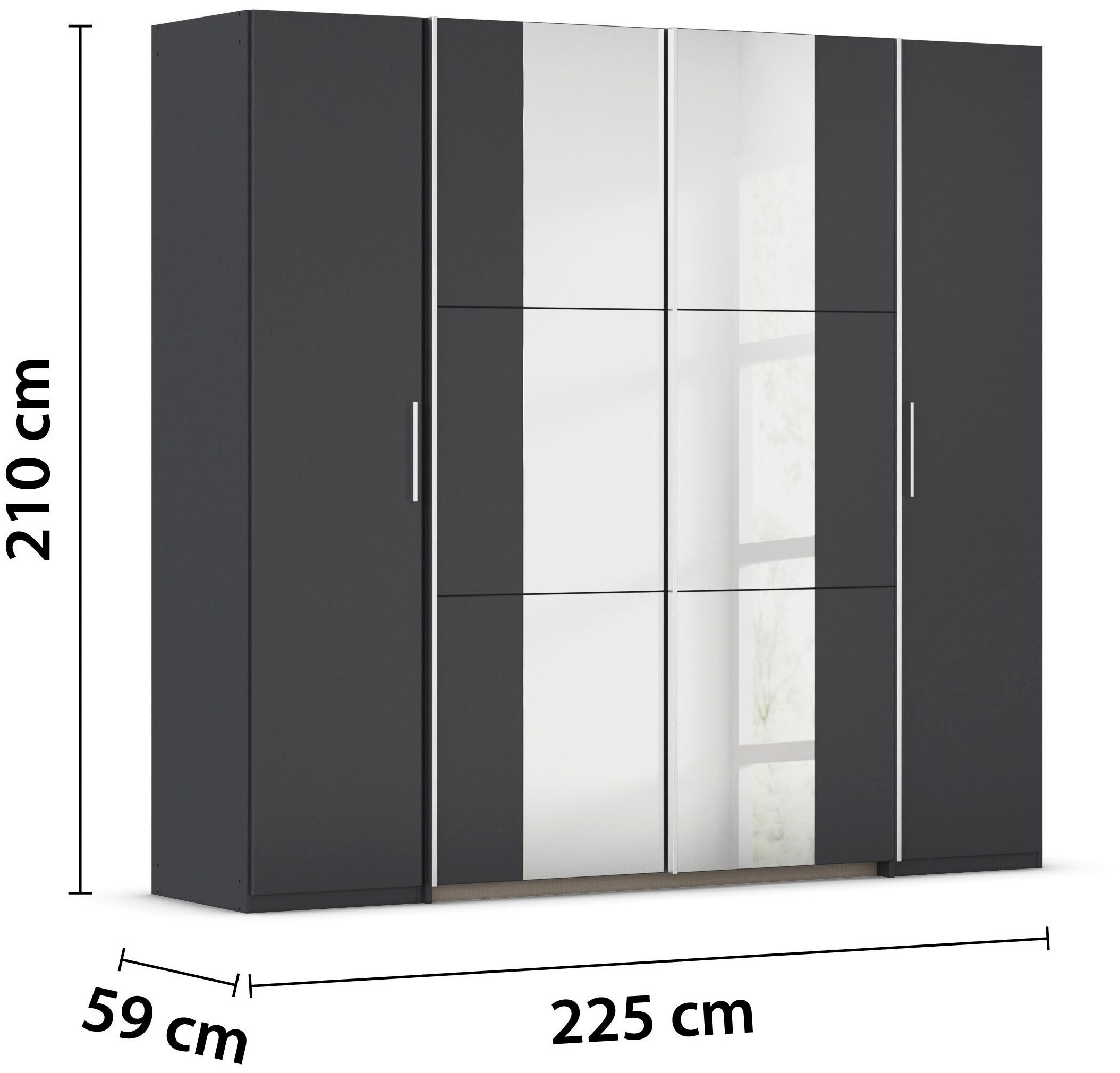 rauch Zweefdeurkast Kledingkast draaideurkast kast garderobe KRONACH TOPSELLER met draaideuren en schuifdeuren en spiegels, veel planken made in germany