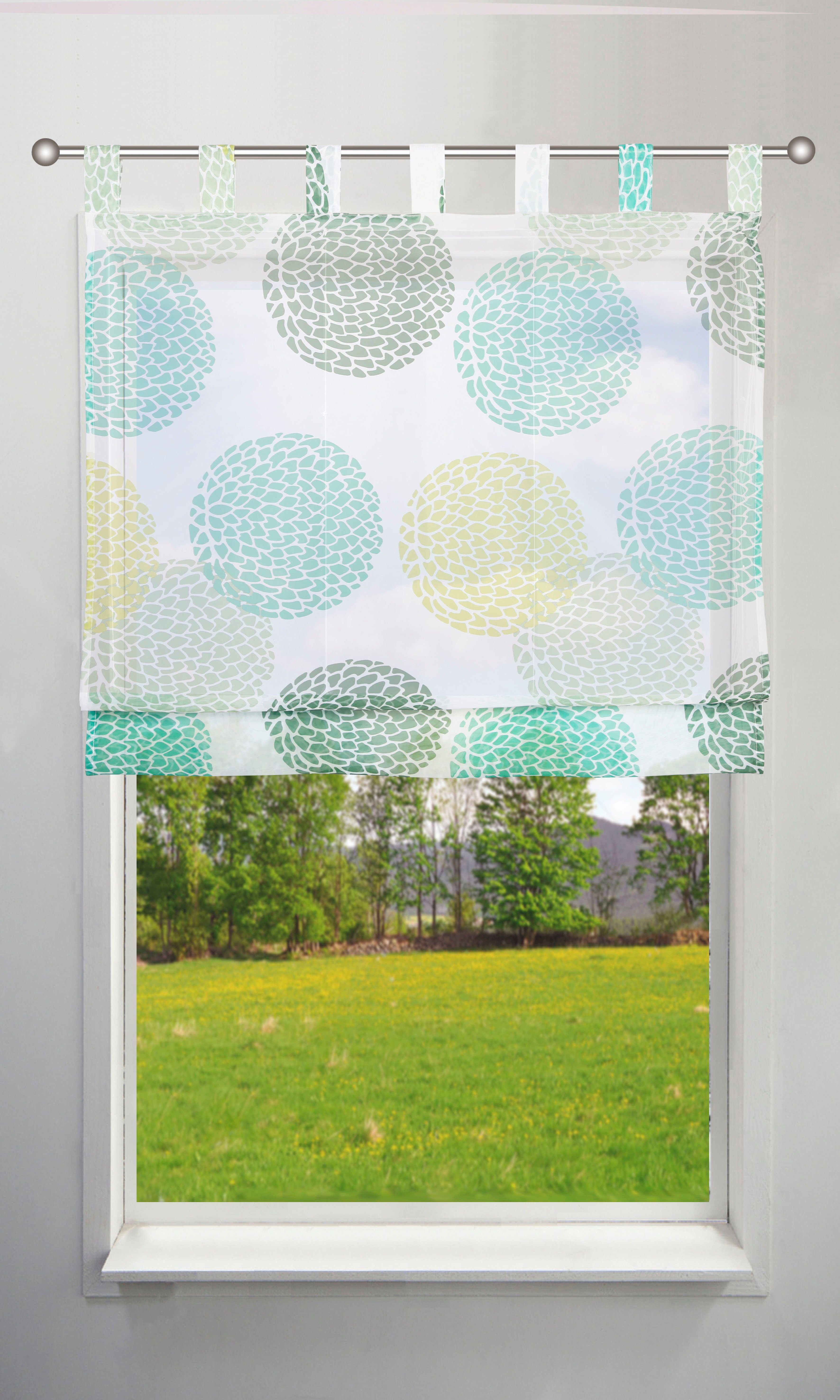 my home Romeins rolgordijn Belem Transparant, voile, polyester (1 stuk)