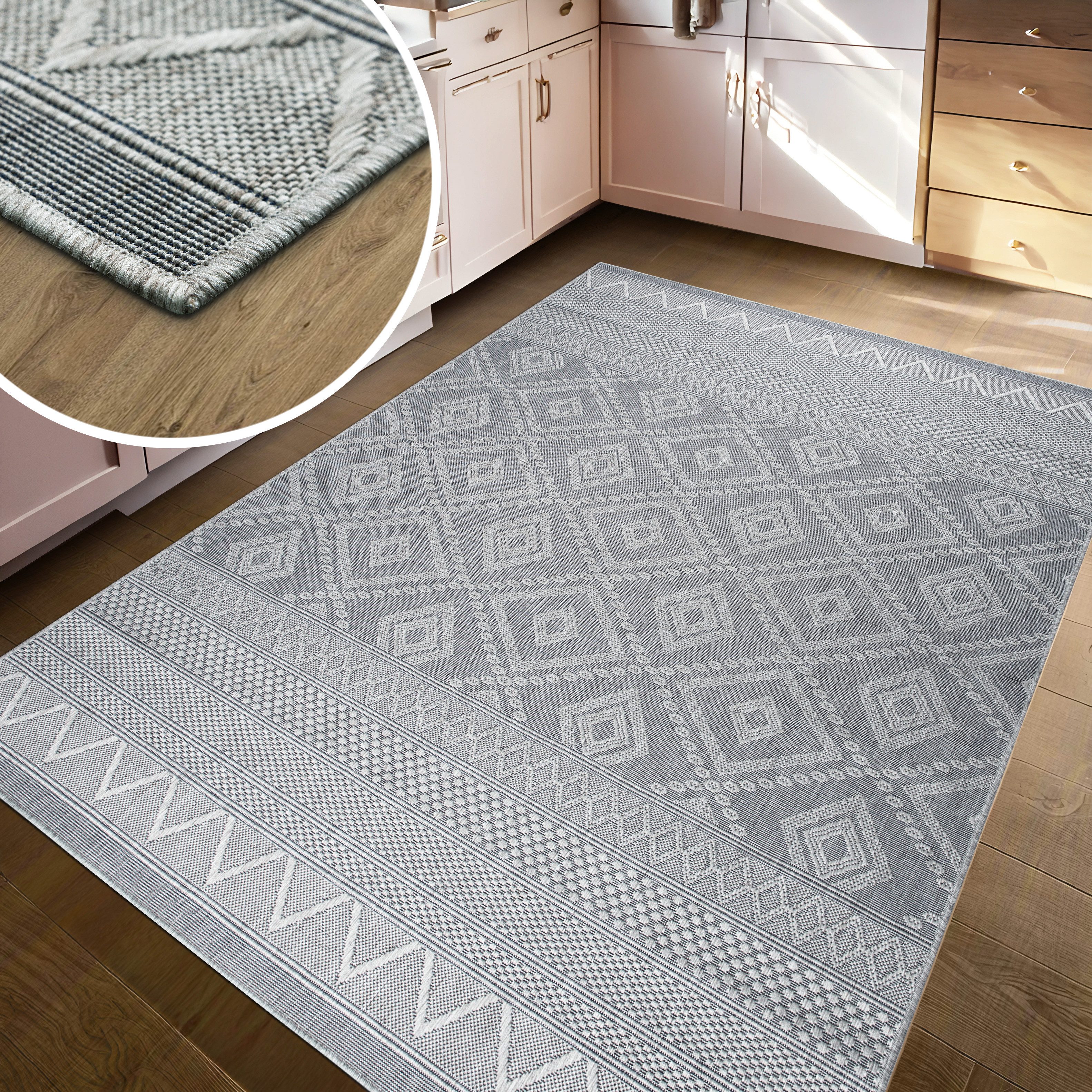 my home Vloerkleed Toronto is ook als loper verkrijgbaar Geschikt voor binnen en buiten, sisal-look, weerbestendig & uv-bestendig, boho